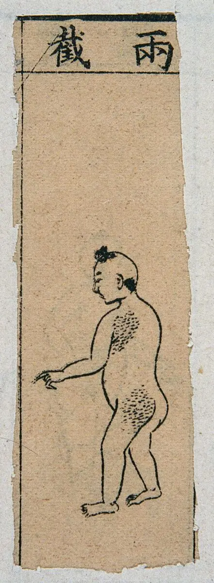 Mid C20 Chinese medical illustration in trad. style: Smallpox by Unknown artist