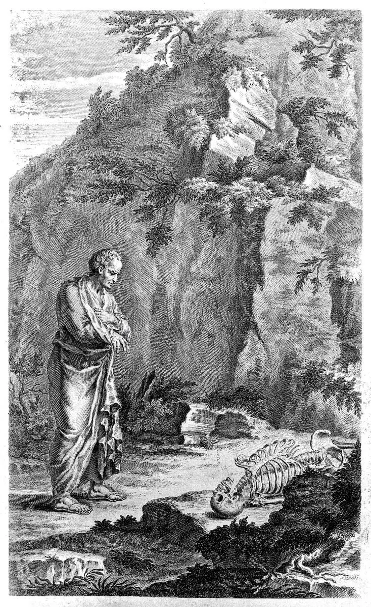 Galen finding skeleton. by Unknown artist