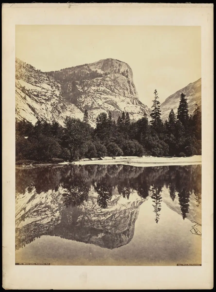 Yosemite, California: Mirror Lake. Photograph by C.E. Watkins, ca. 1860-1880. by Carleton Watkins
