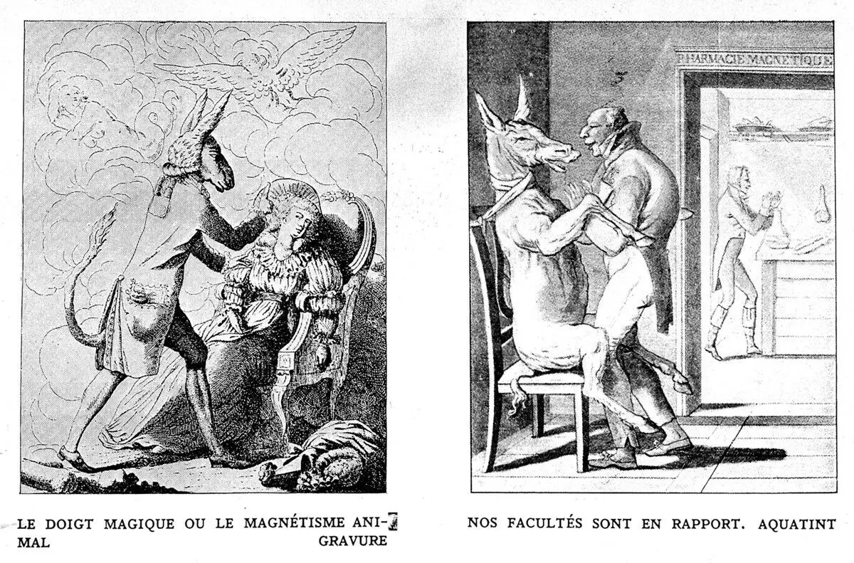 Caricature of mesmerism. by Unknown artist