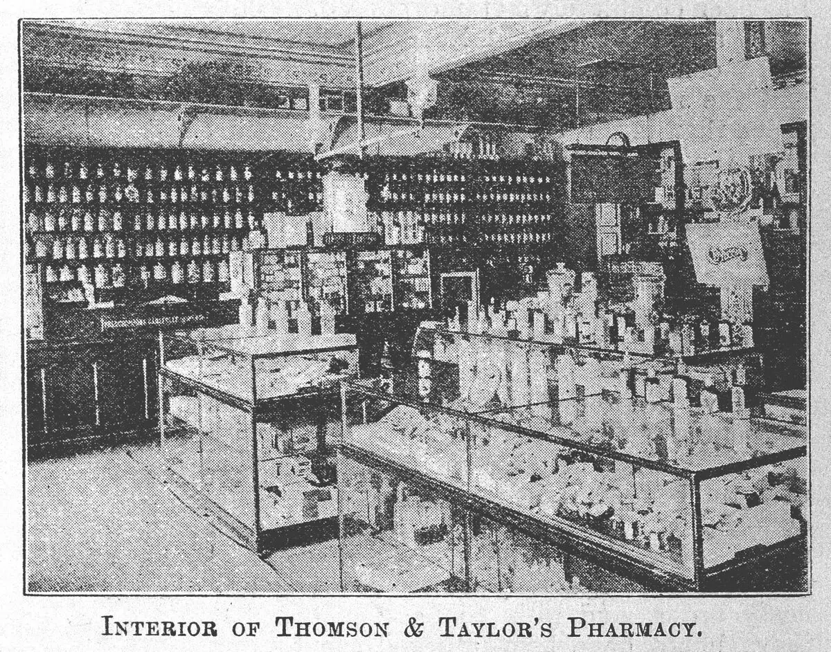 Thomson & Taylor's pharmacy, interior by Unknown artist