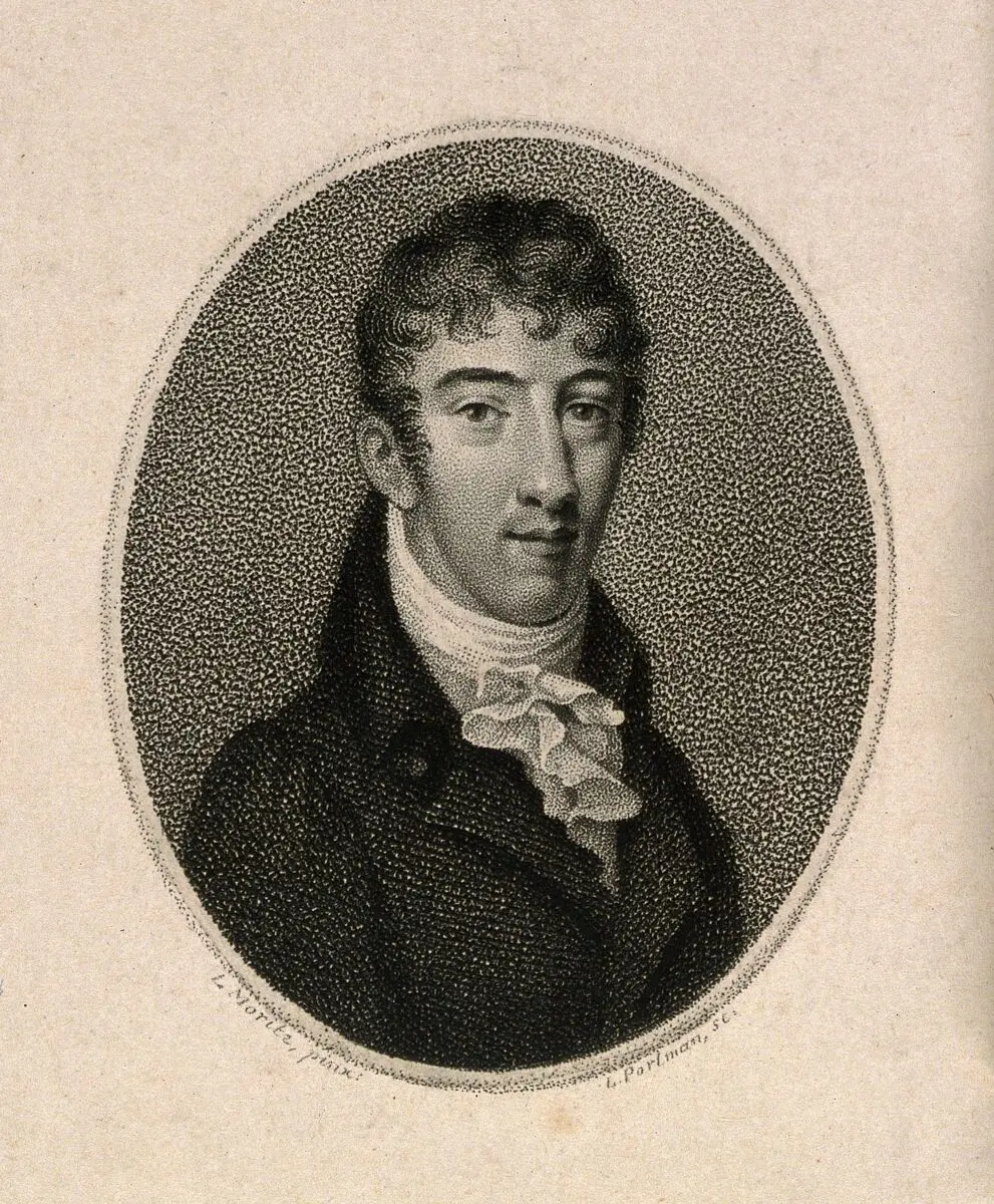 Andreas Conrad Bonn. Stipple engraving by L. Portman after L. Moritz. by Moritz
