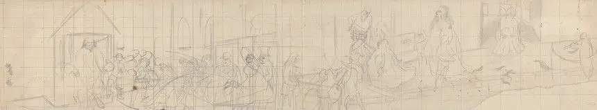 Study for the "Resurrection" by Sir Stanley Spencer, 1891–1959