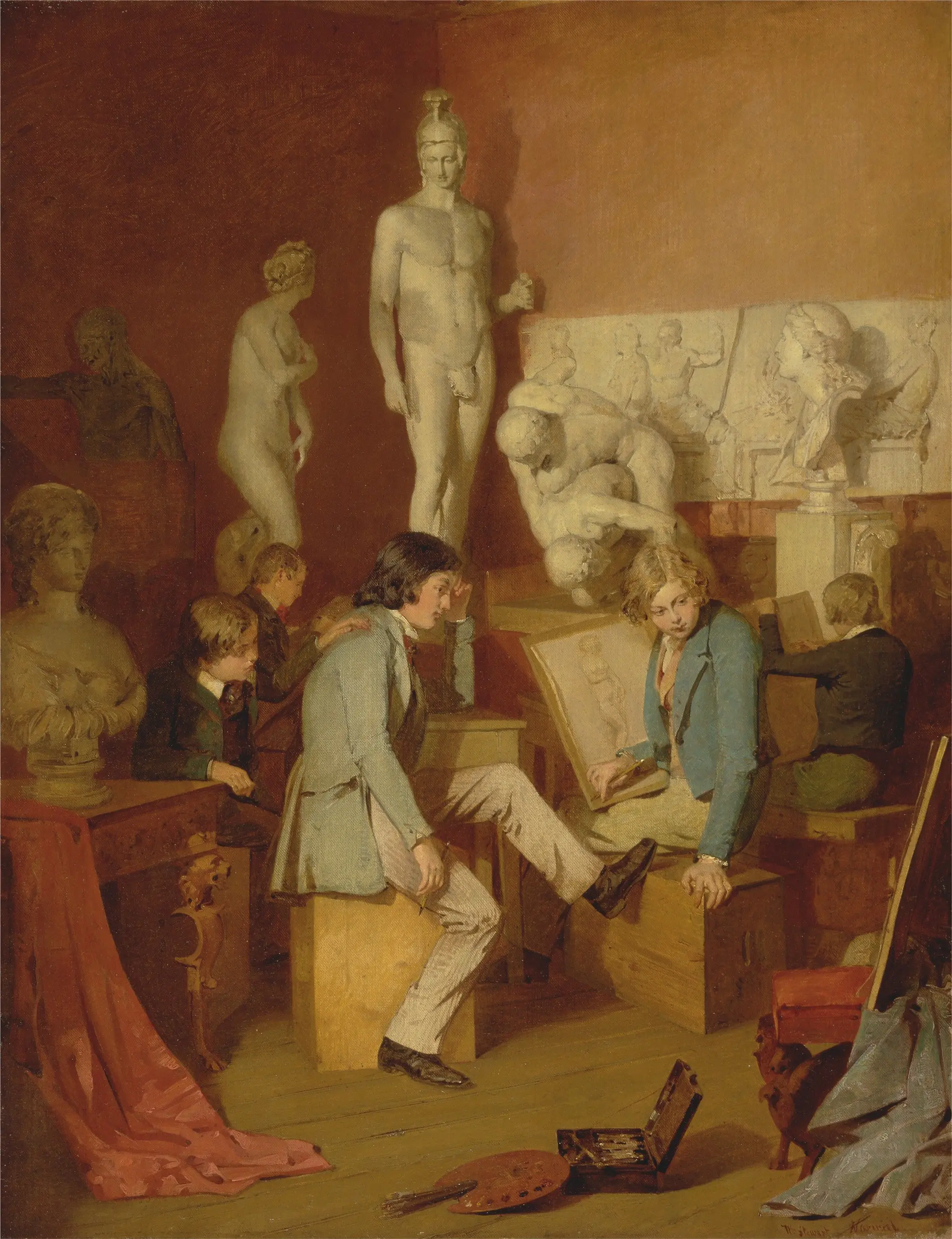 Interior of an Academy: The Critics by William Stewart, active 1847–1856
