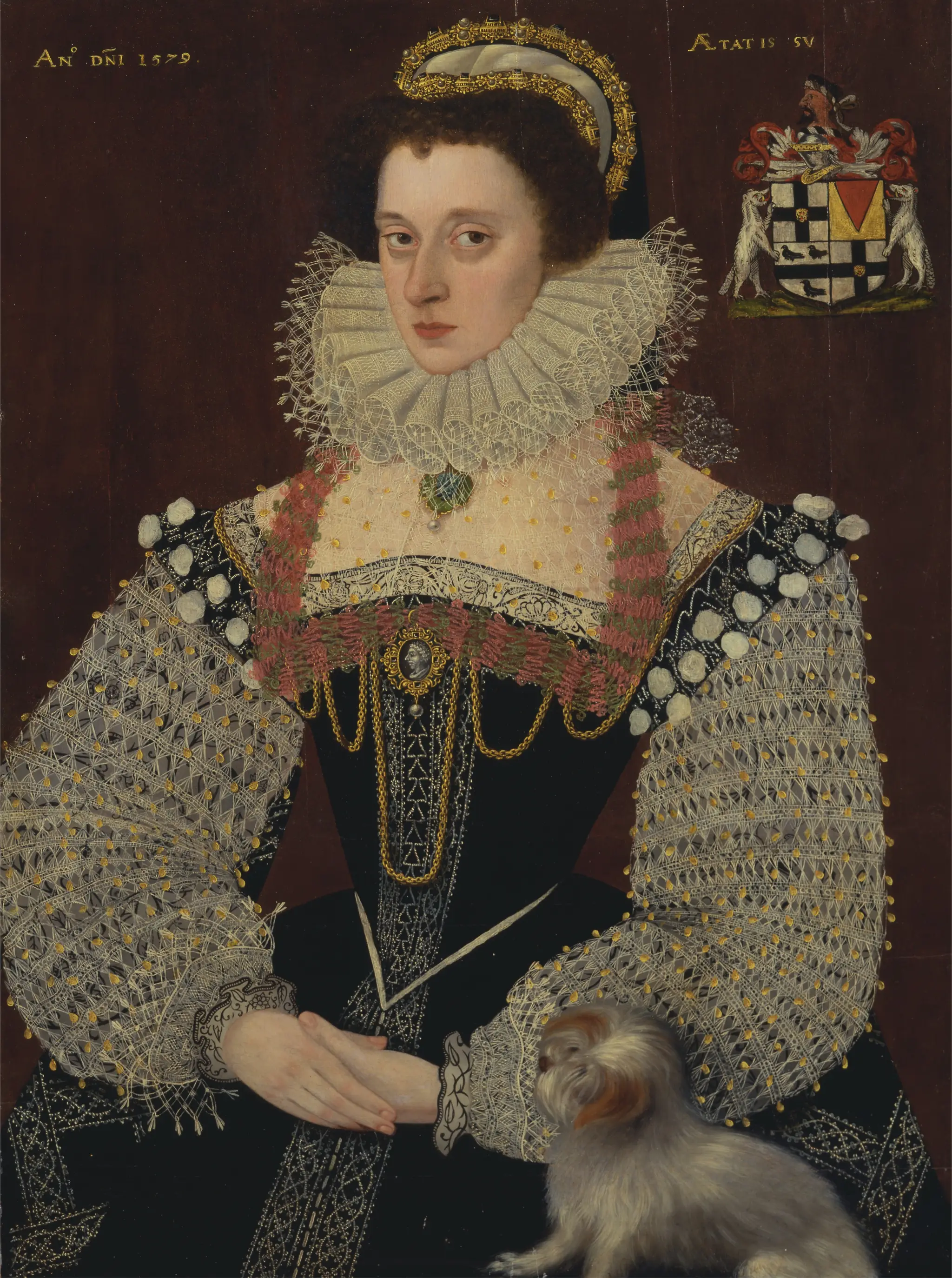 Frances Brydges (née Clinton), Lady Chandos by George Gower, ca. 1538–1596