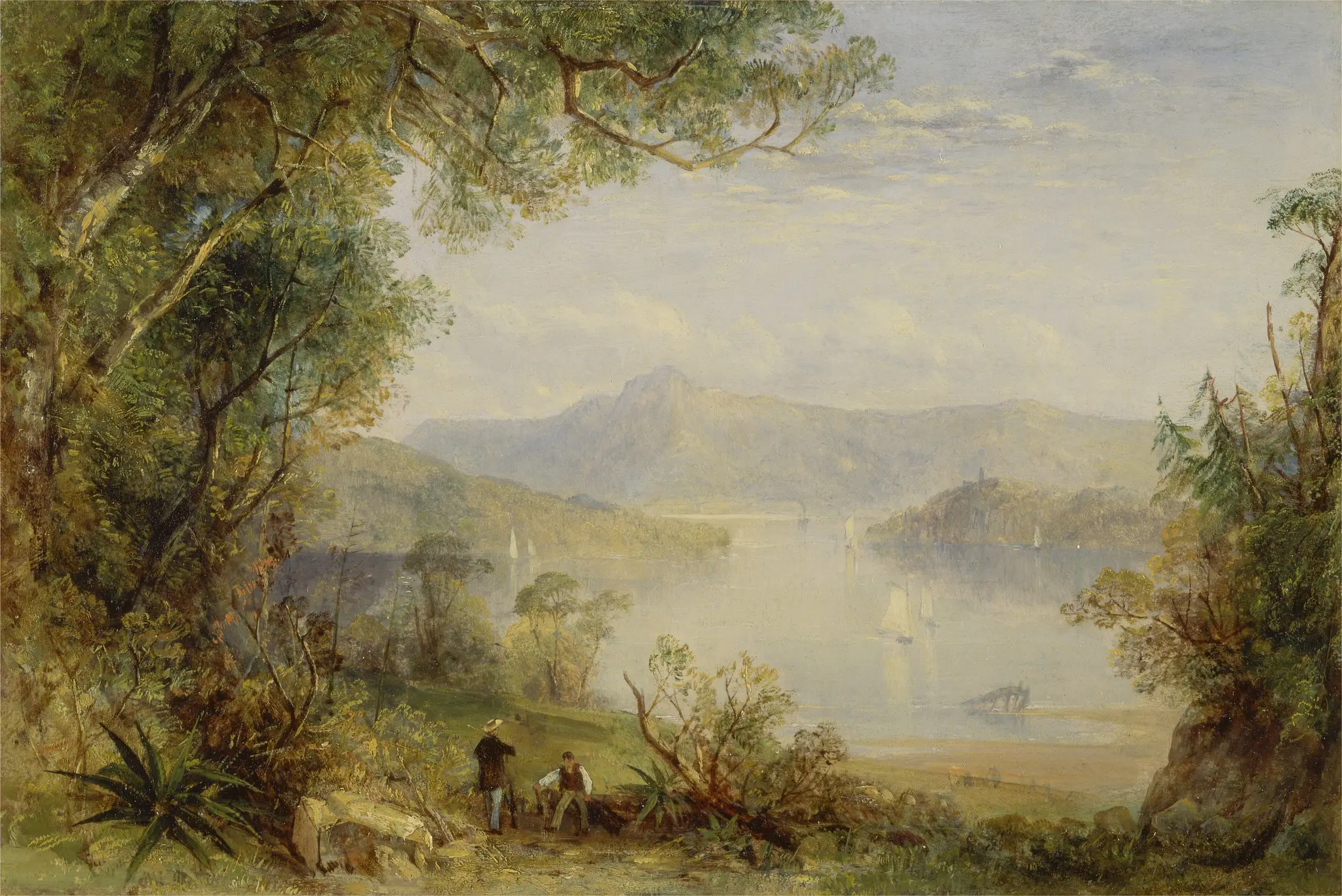 View on the Hudson River by Thomas Creswick, 1811–1869