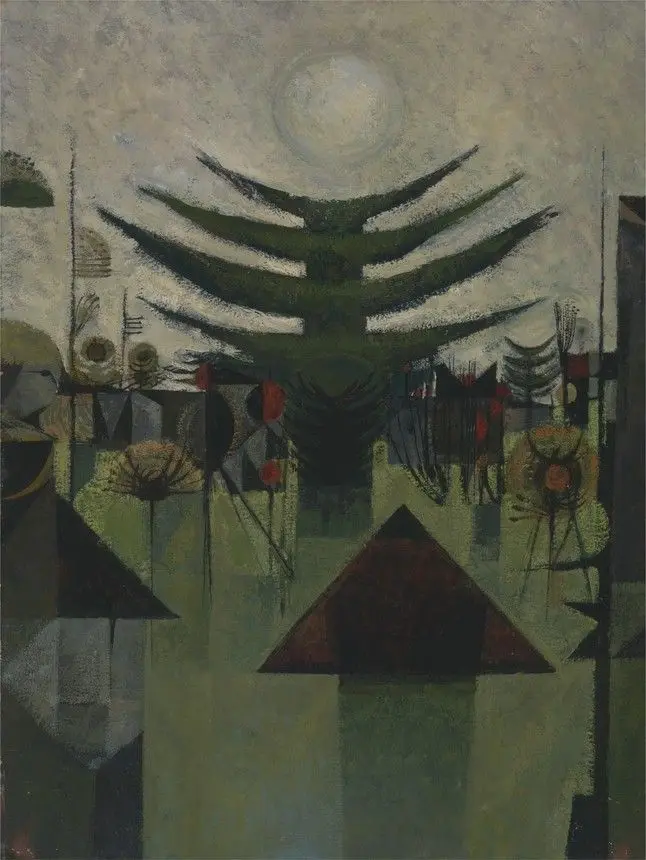 Abstract Landscape (Dark Fir Shoreham II Morning) by Alan Reynolds, 1926–2014