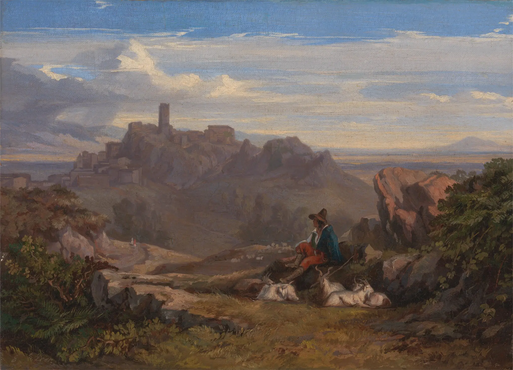Landscape with Goatherd by Edward Lear, 1812–1888