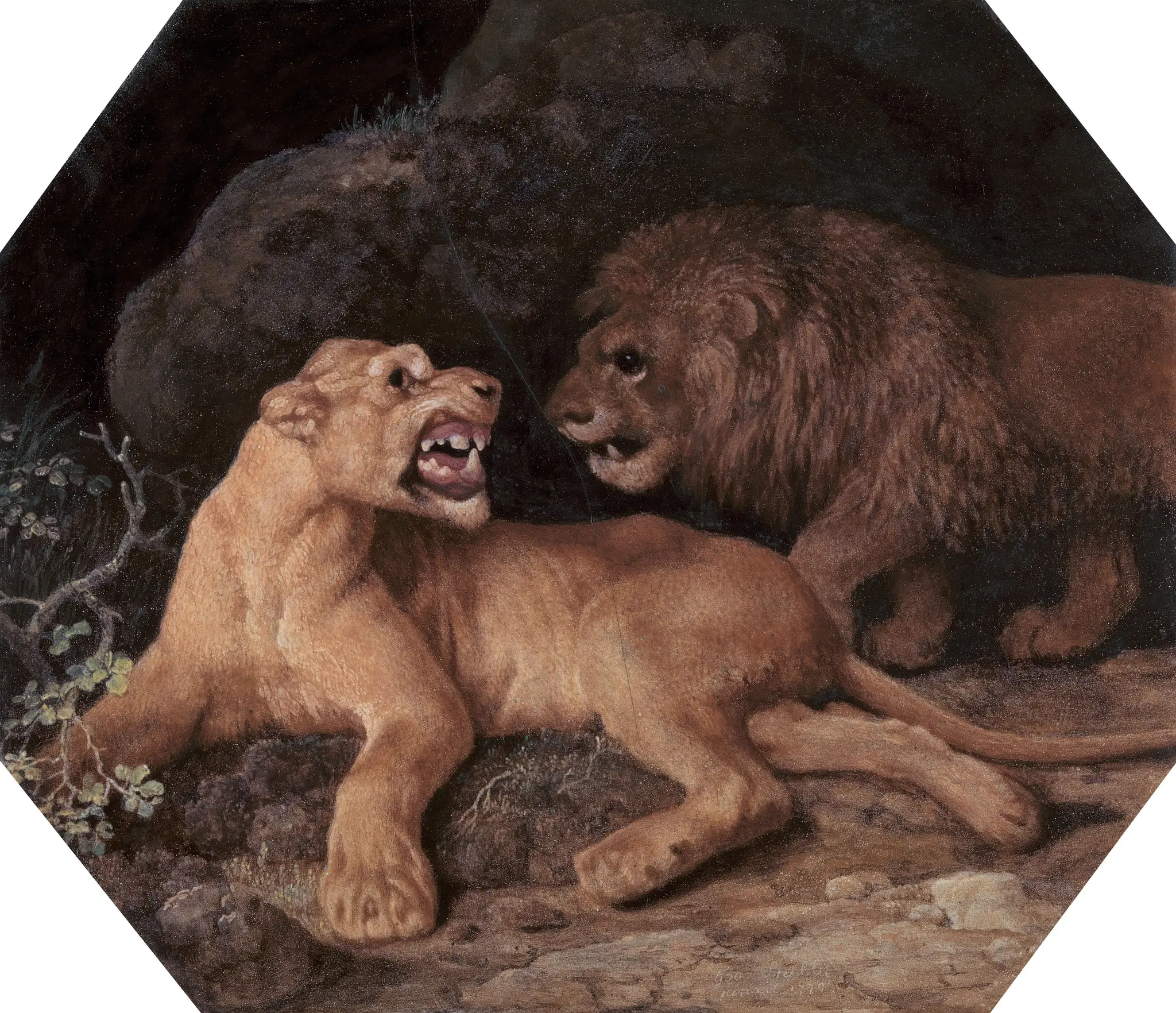 Lion and Lioness by George Stubbs, 1724–1806