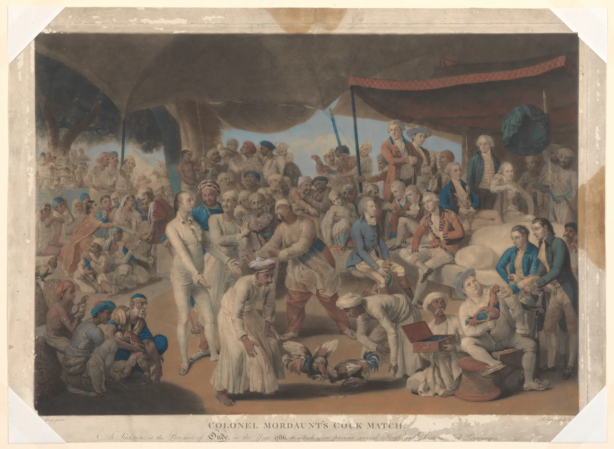 Colonel Mordaunt's Cock Match by Print made by Richard Earlom, 1743–1822