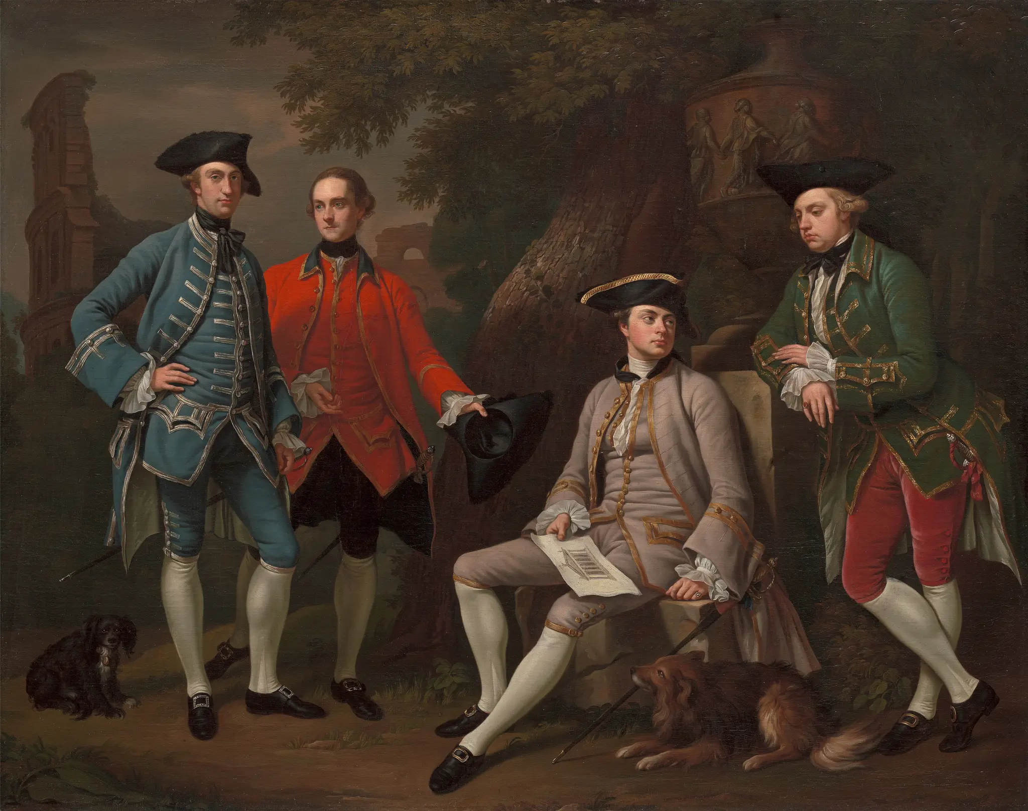 James Grant of Grant, John Mytton, the Hon. Thomas Robinson, and Thomas Wynne by Nathaniel Dance, 1735–1811