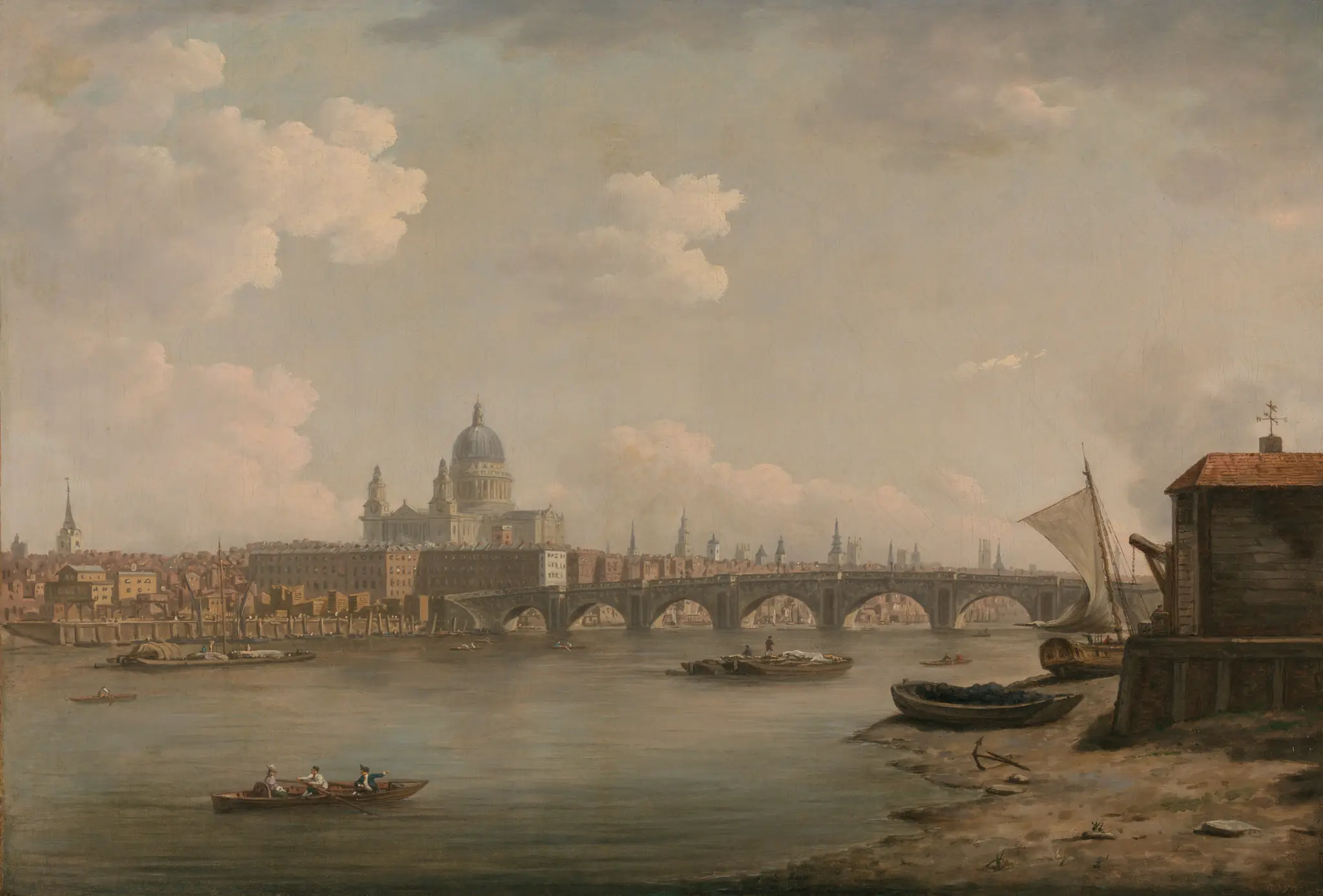 St. Paul's and Blackfriars Bridge by William Marlow, 1740–1813