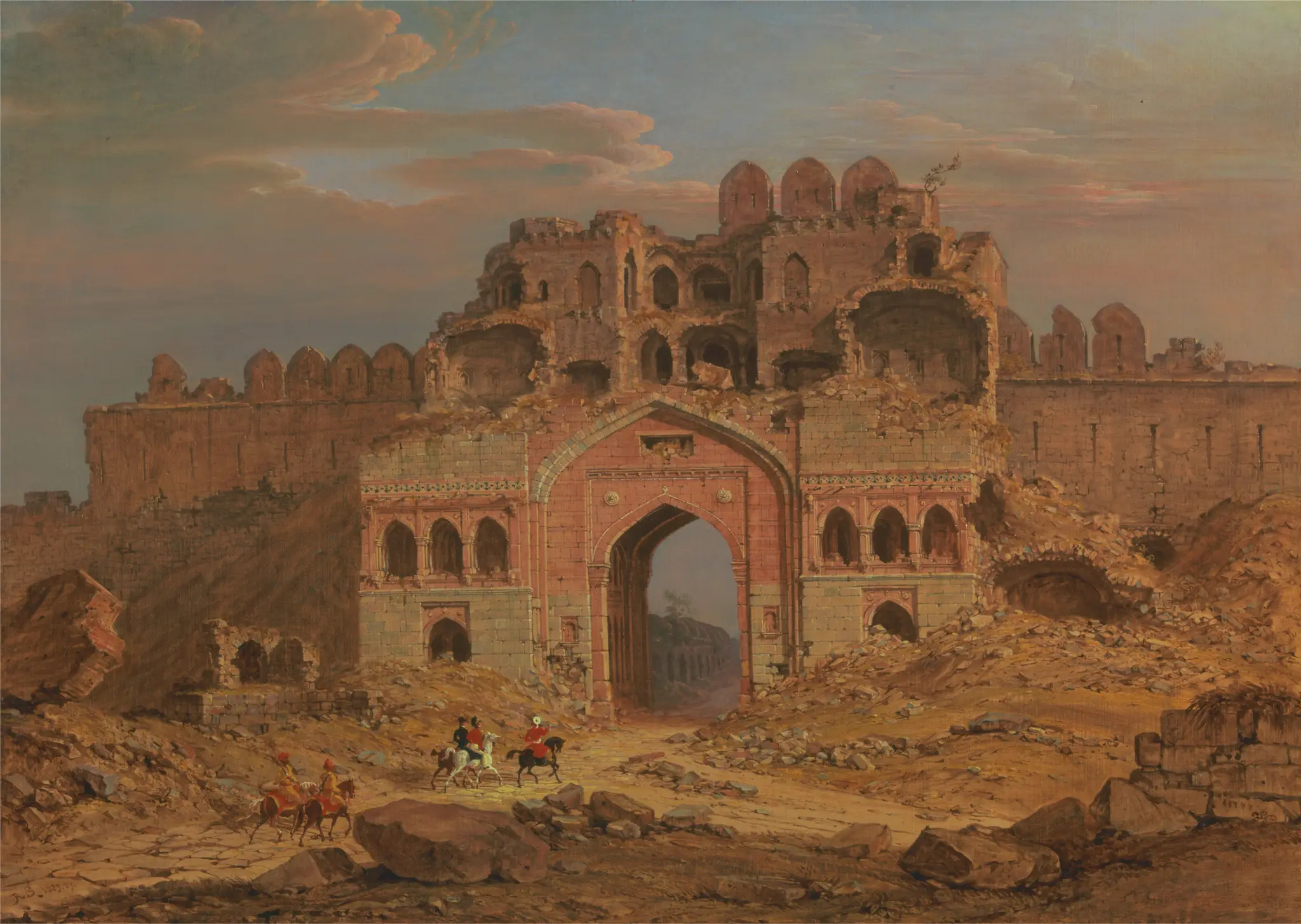 Inside the Main Entrance of the Purana Qila, Delhi by Robert Smith, 1787–1873
