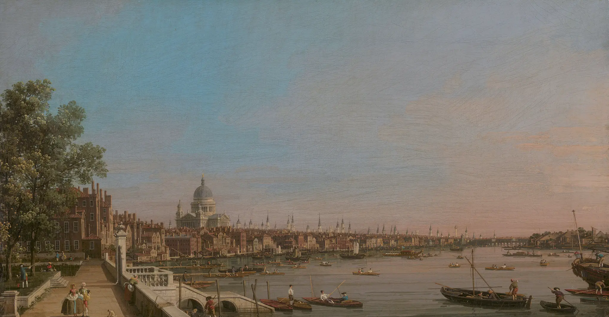 The City from Near the Terrace of Somerset House by Canaletto, 1697–1768
