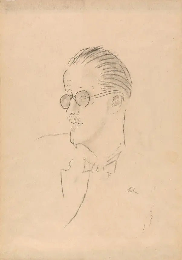Portrait of James Joyce by Augustus Edwin John, 1878–1961