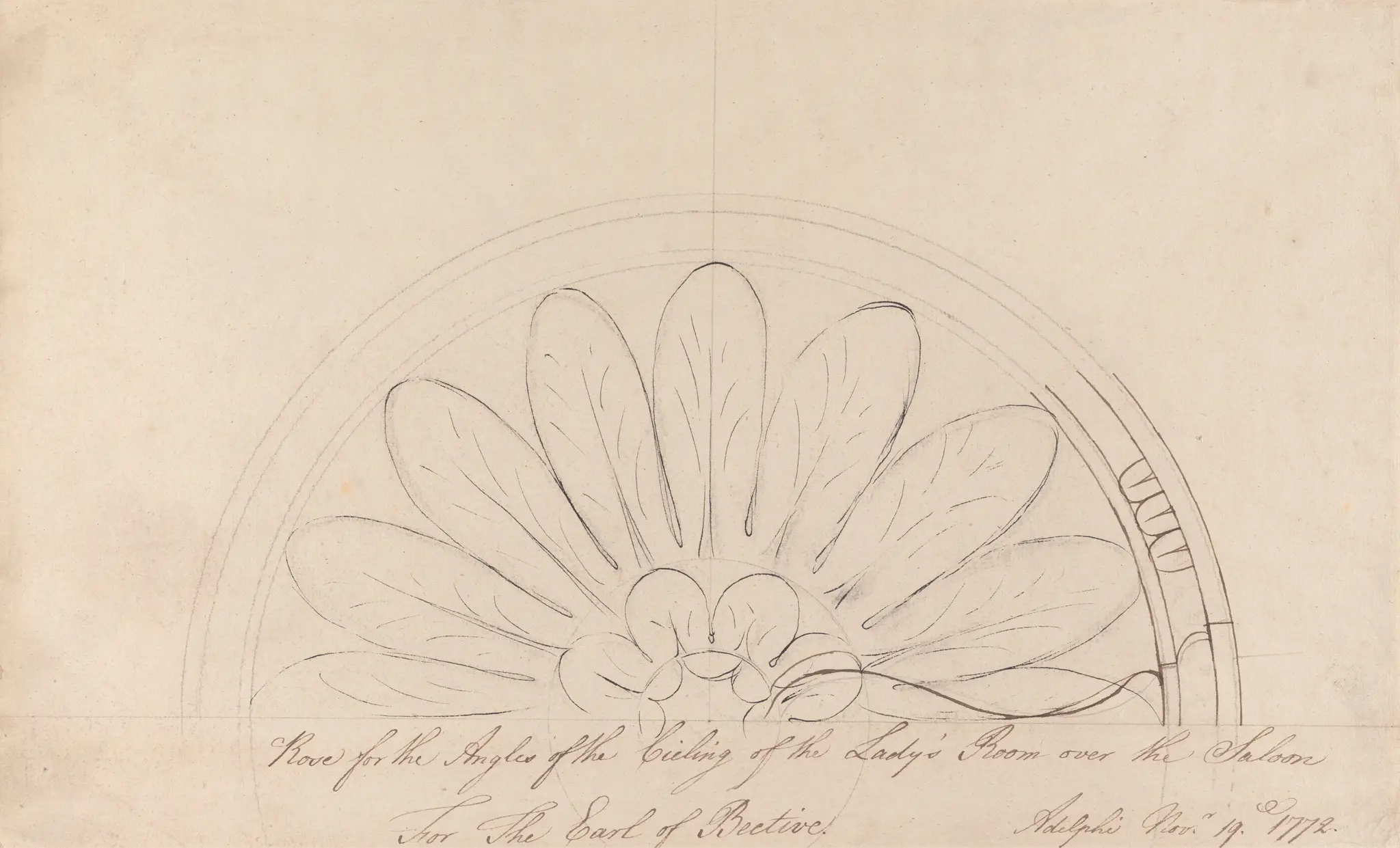 Headfort House: Lady's Room Ceiling Rose by Robert Adam, 1728–1792