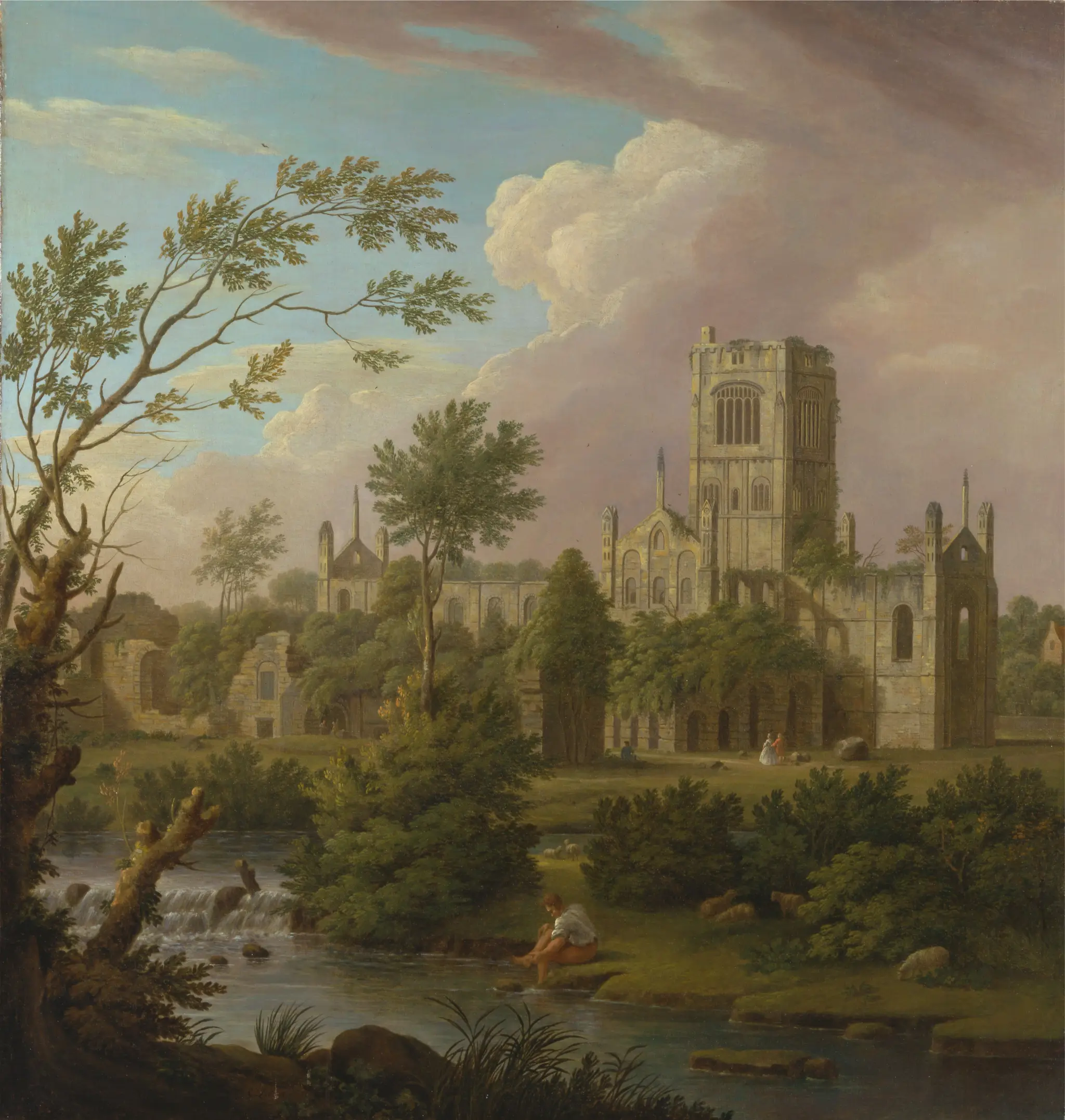 Kirkstall Abbey, Yorkshire by George Lambert, 1700–1765