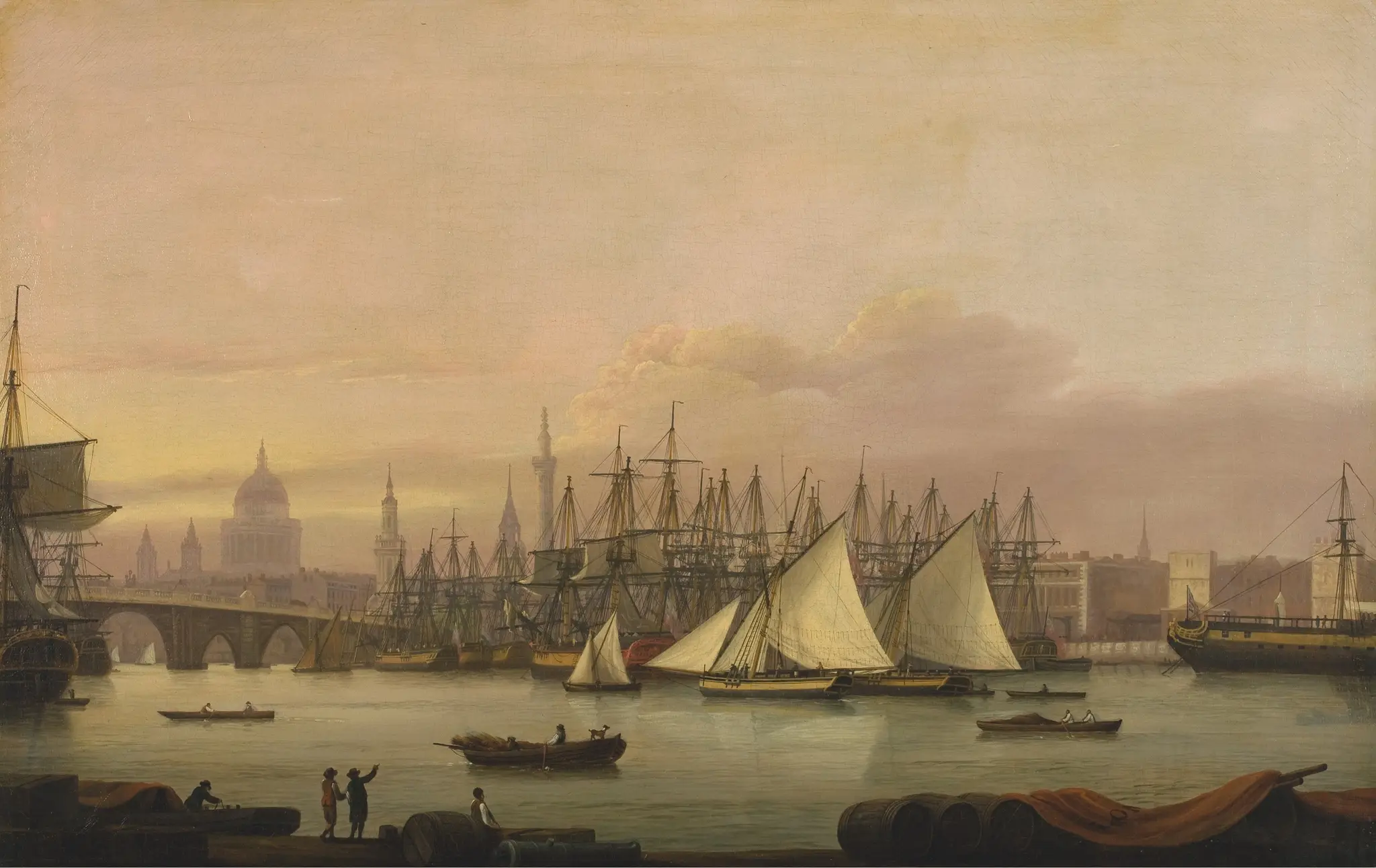 The Port of London by Thomas Luny, 1759–1837