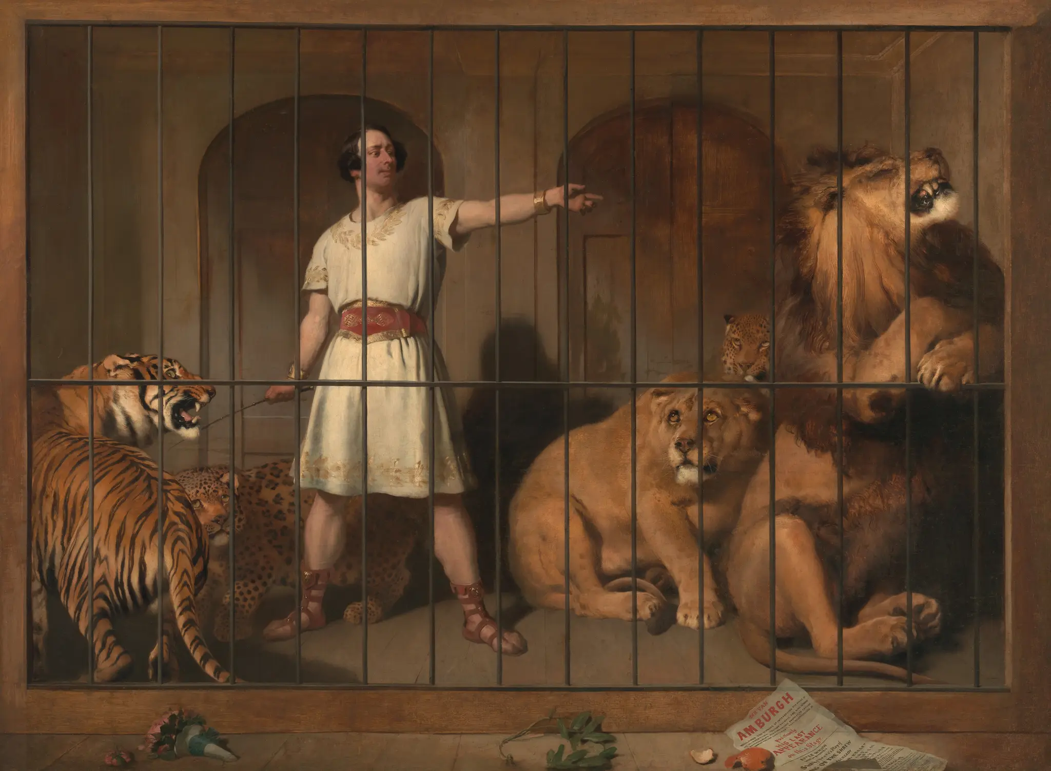 Portrait of Mr. Van Amburgh, As He Appeared with His Animals at the London Theatres by Sir Edwin Henry Landseer, 1802–1873