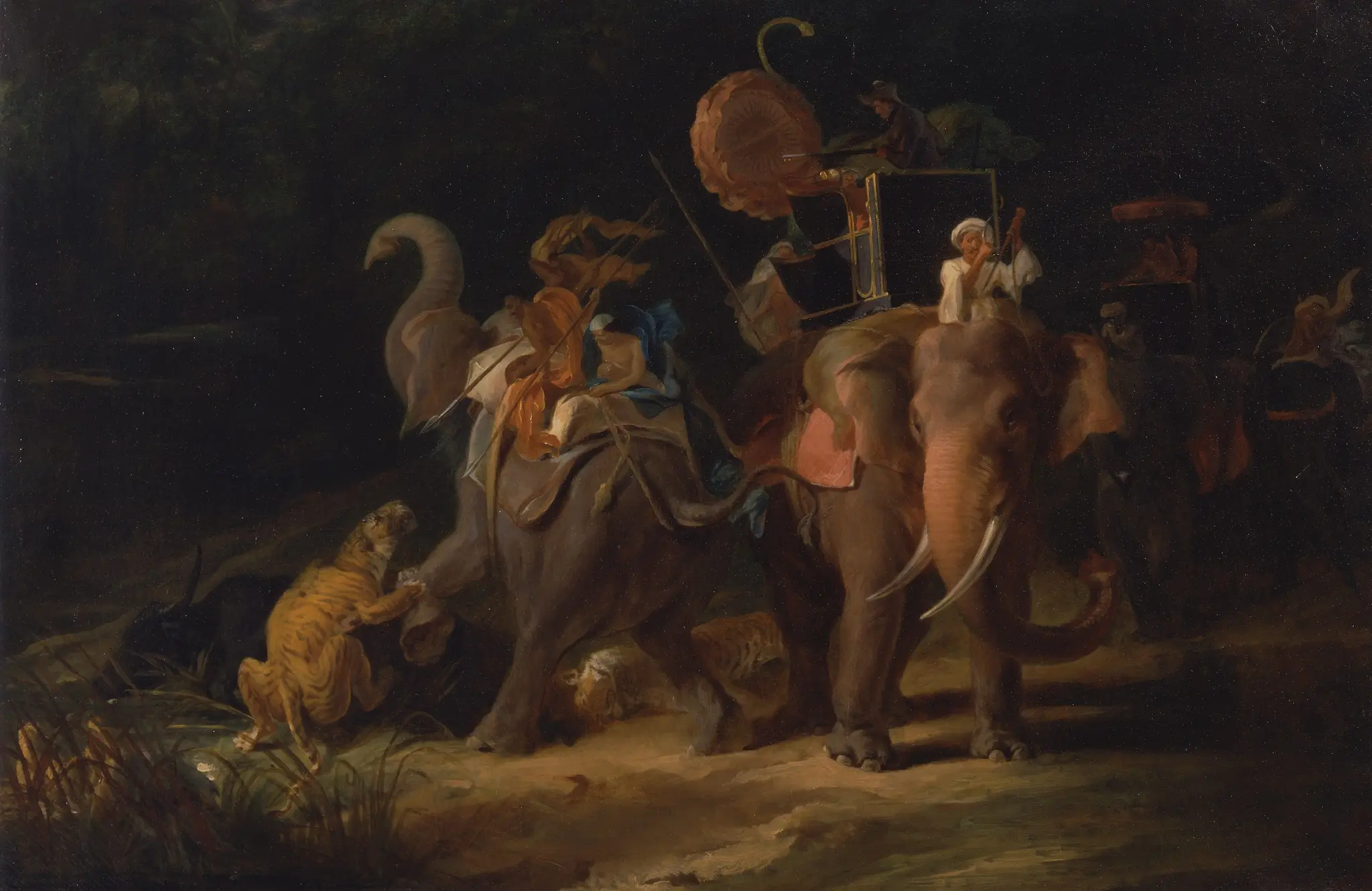 Tiger Hunting in the East Indies by Thomas Daniell, 1749–1840