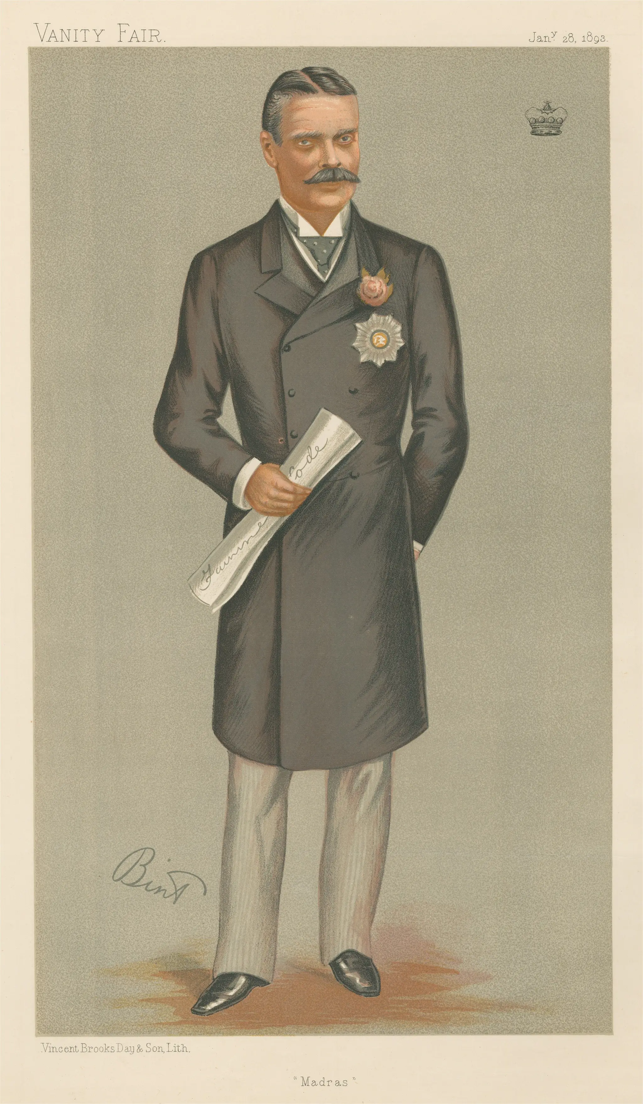 Politicians - Vanity Fair. 'Madras'. Lord Wenlock. 28 January 1893 by Mrs. J. D. Rees, 1867–1943