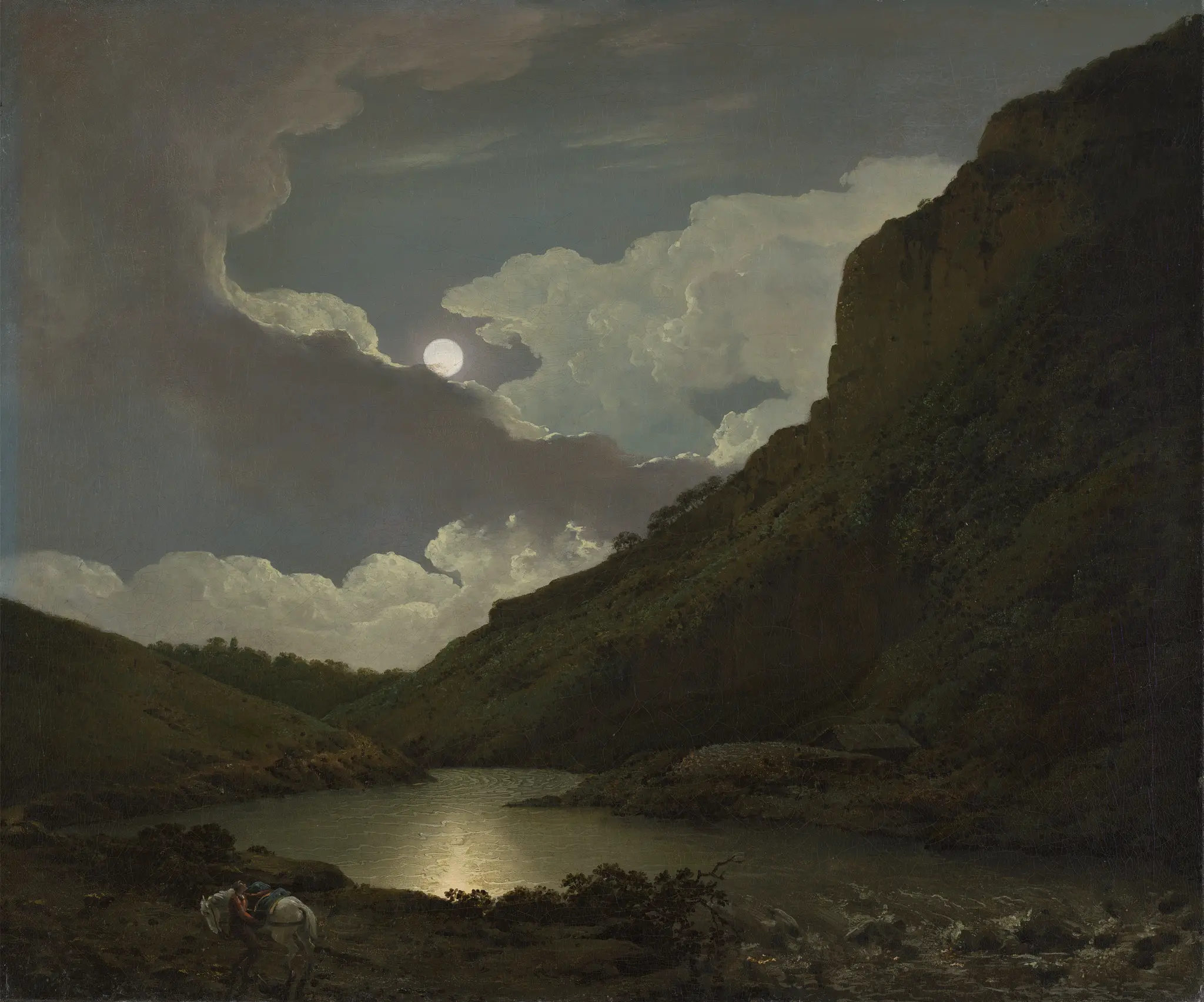 Matlock Tor by Moonlight by Joseph Wright of Derby, 1734–1797