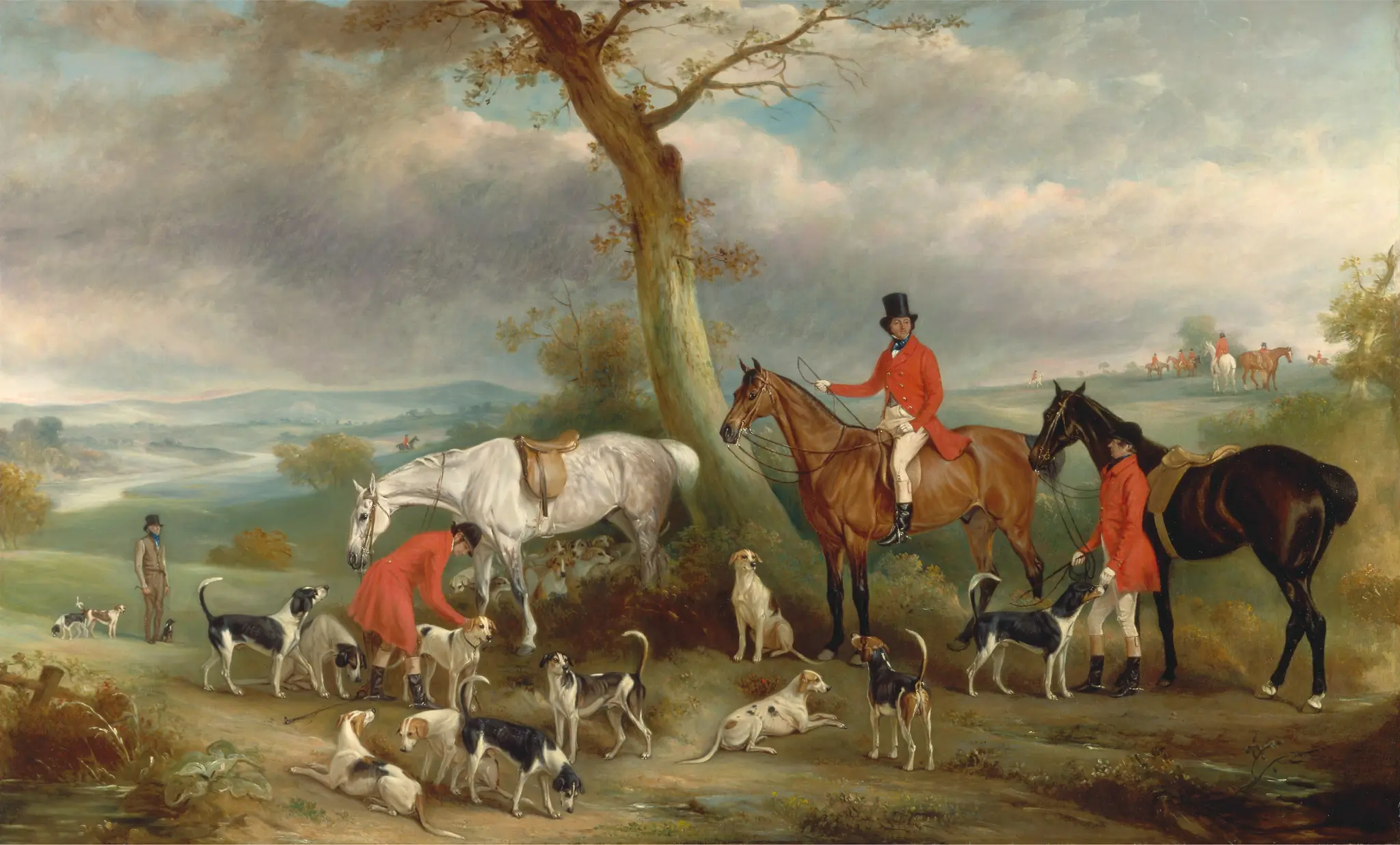 Thomas Wilkinson, M.F.H., with the Hurworth Foxhounds by John Ferneley, 1782–1860