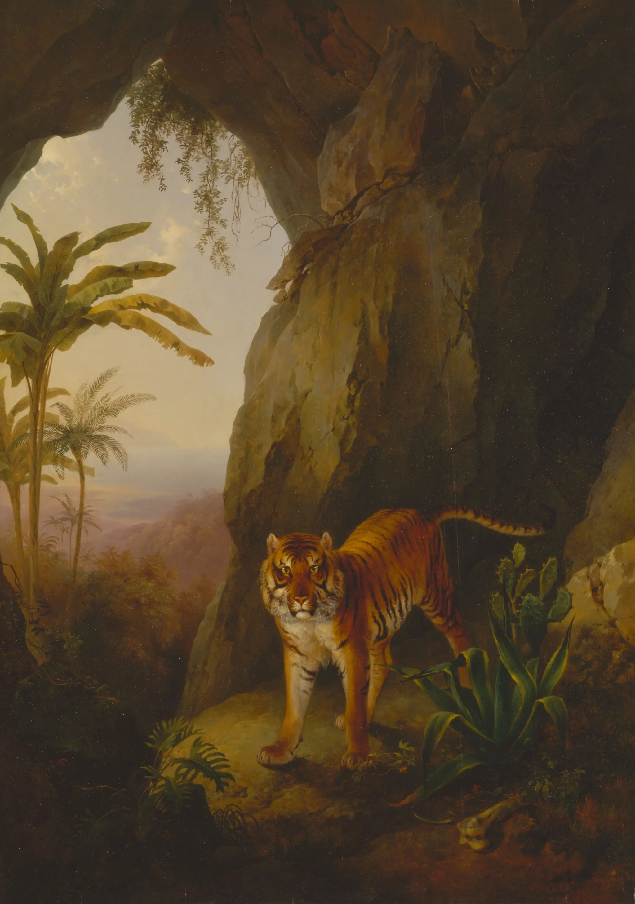 Tiger in a Cave by Jacques-Laurent Agasse, 1767–1849