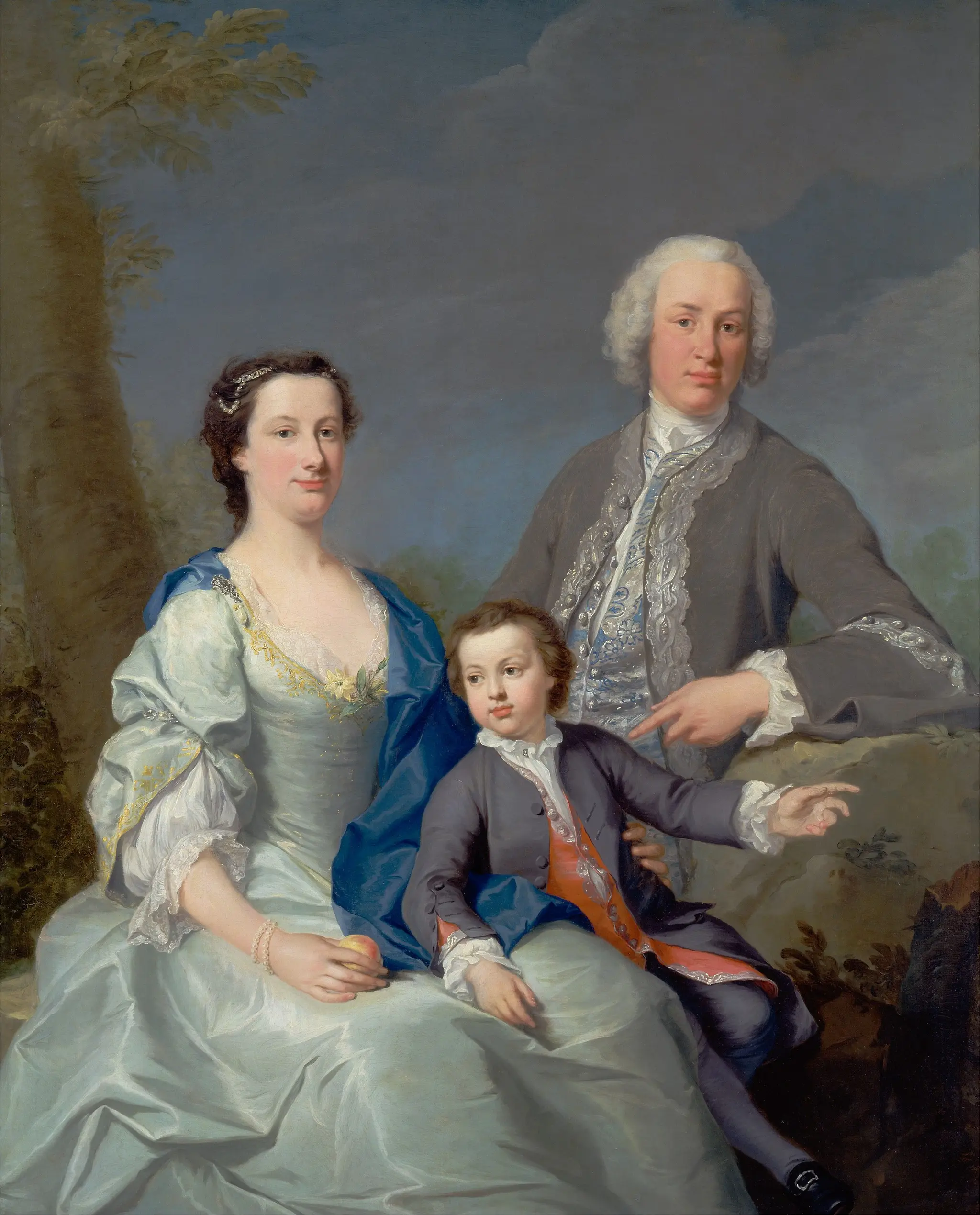Sir Robert Smyth and Louisa Caroline Isabella Smyth (née Hervey), Lady Smyth with Their Son, Hervey by Andrea Soldi, 1703–1771