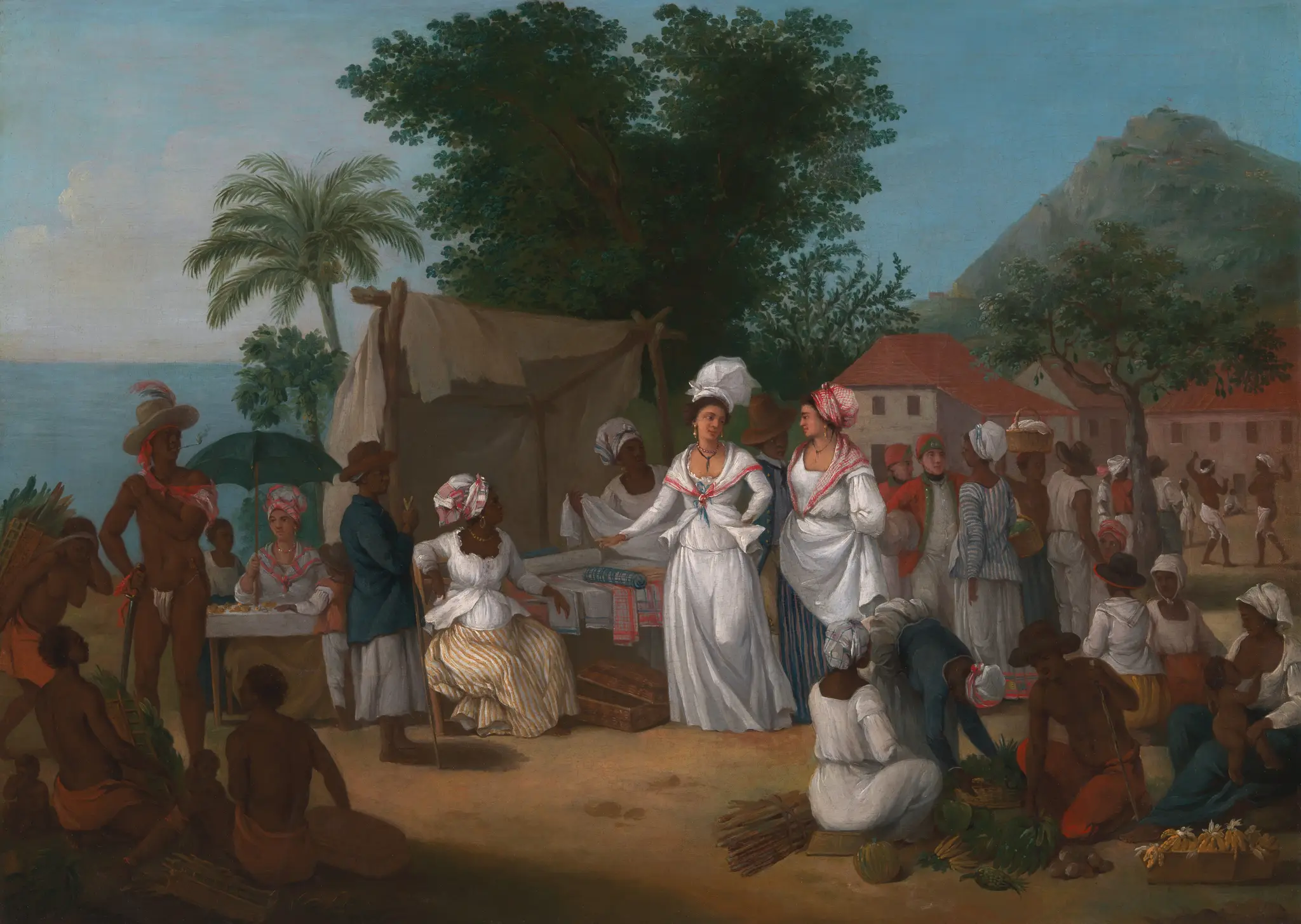 Kingston Harbor, Linen Market, St. Vincent by Agostino Brunias, 1728–1796