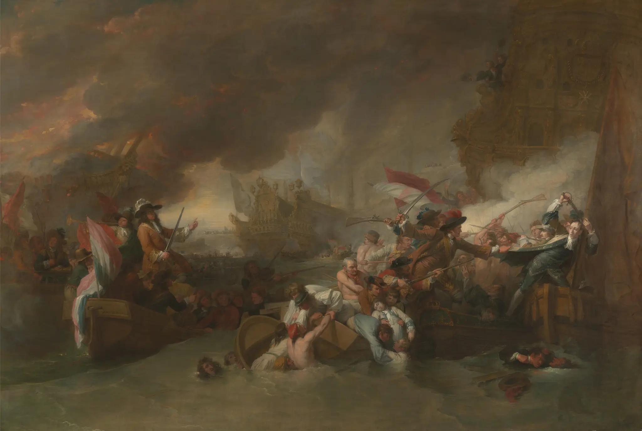 The Battle of La Hogue by Benjamin West, 1738–1820