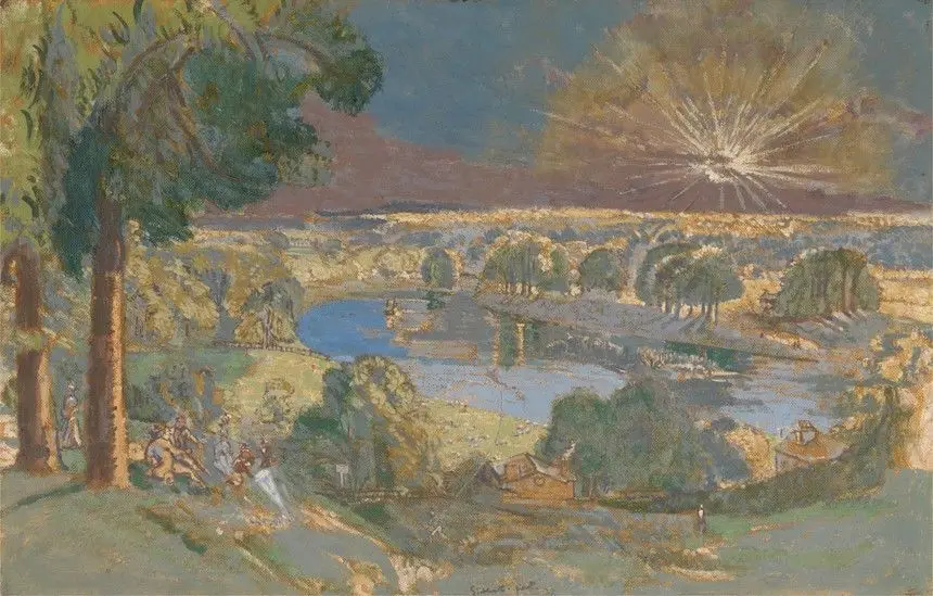Glover's Island from Richmond Hill by Walter Richard Sickert, born in Munich