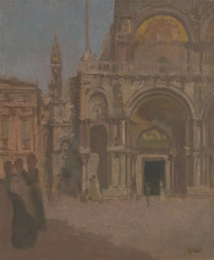 St. Mark's Facade, Venice by Walter Richard Sickert, 1860–1942
