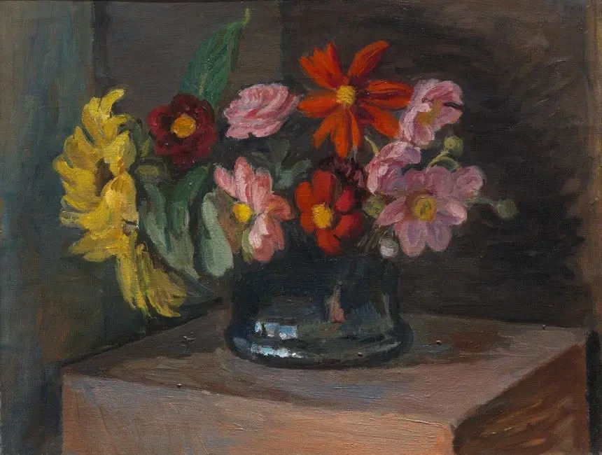 Flowers in a Lustre Pot by Vanessa Bell (née Stephen), 1879–1961