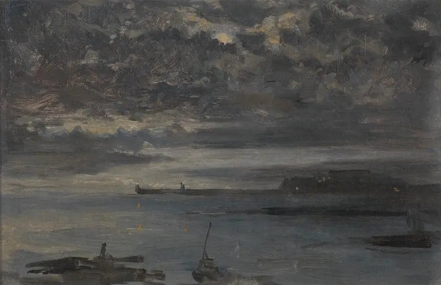 Harbour Lights, France by William Lionel Wyllie, 1851–1931