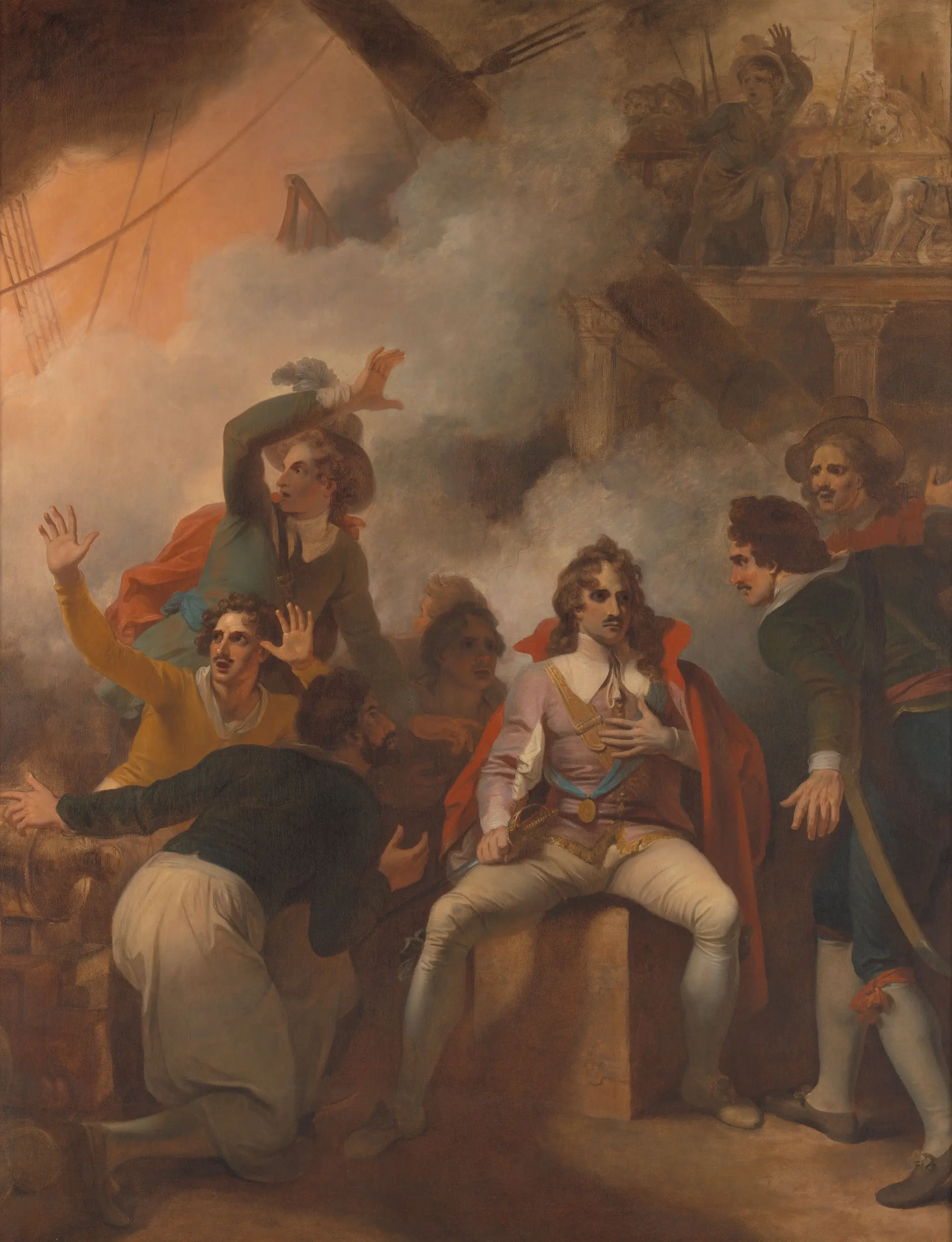 The Earl of Sandwich Refusing to Abandon His Ship During the Battle of Solebay by Robert Smirke, 1752–1845