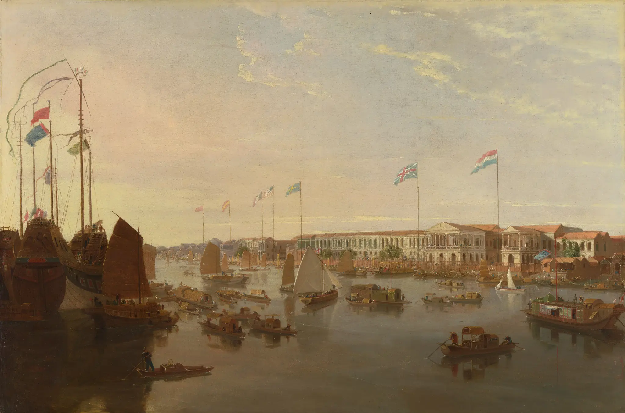 The European Factories, Canton by William Daniell, 1769–1837