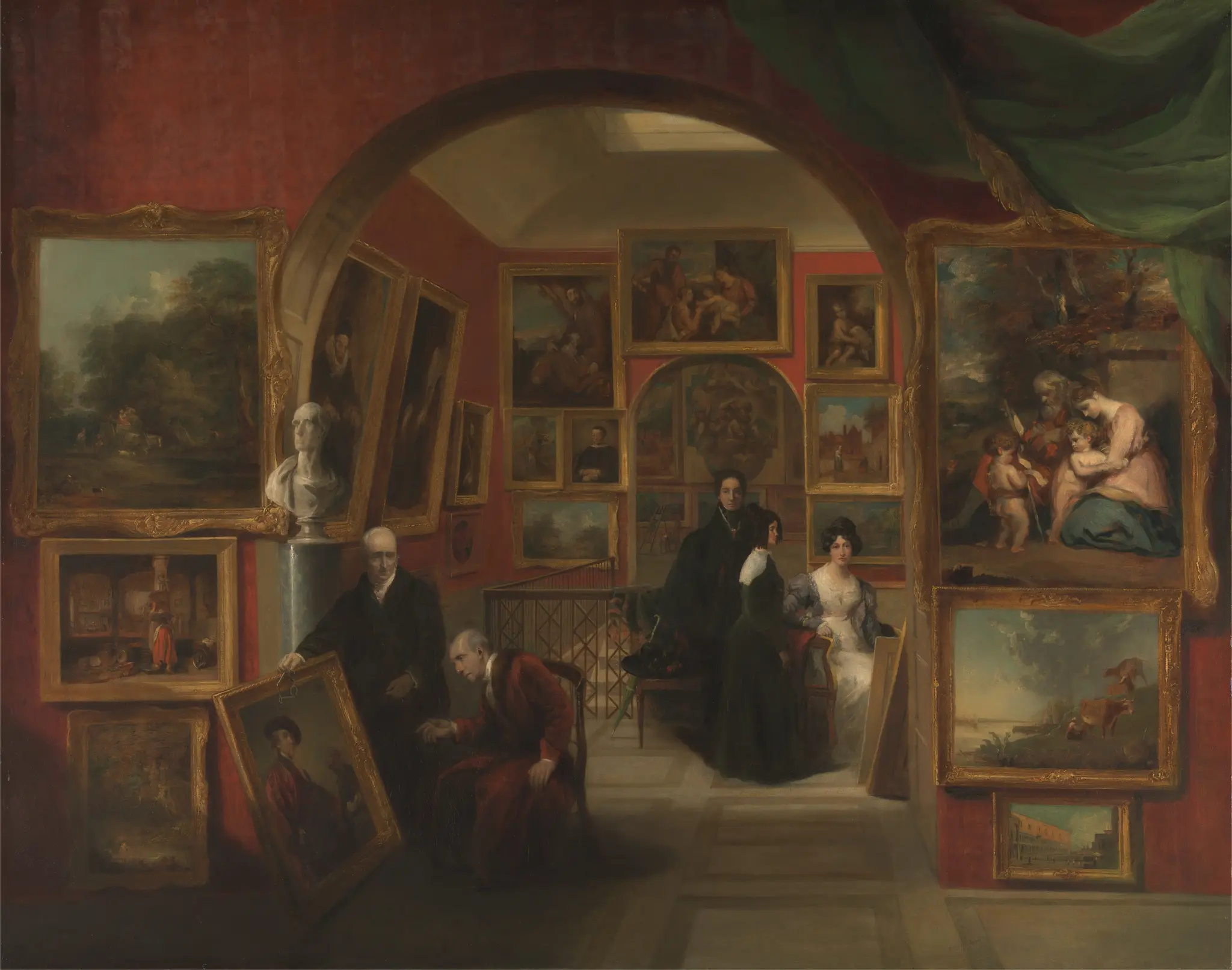 The Interior of the British Institution Gallery by John Scarlett Davis, 1804–1845