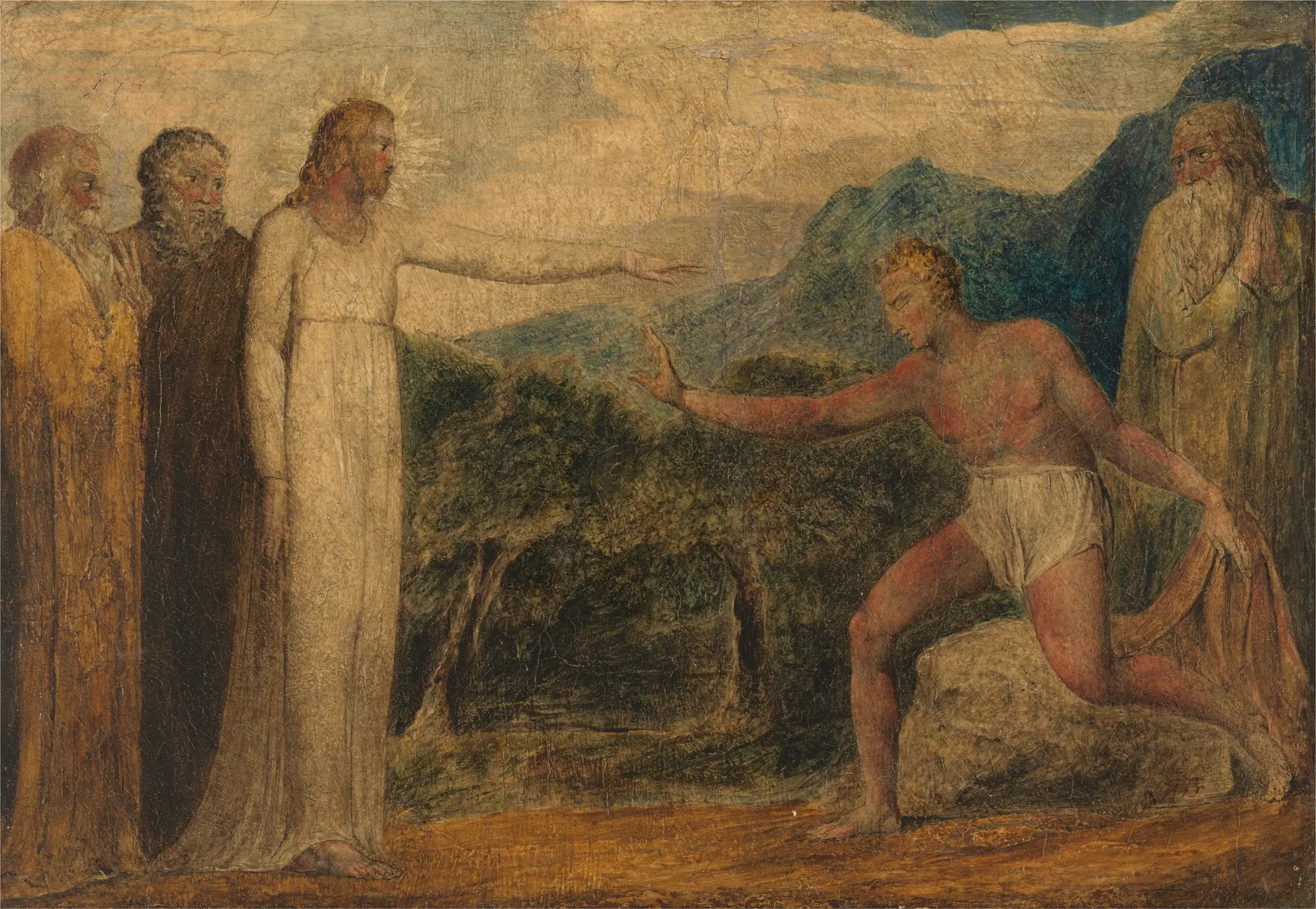 Christ Giving Sight to Bartimaeus by William Blake, 1757–1827