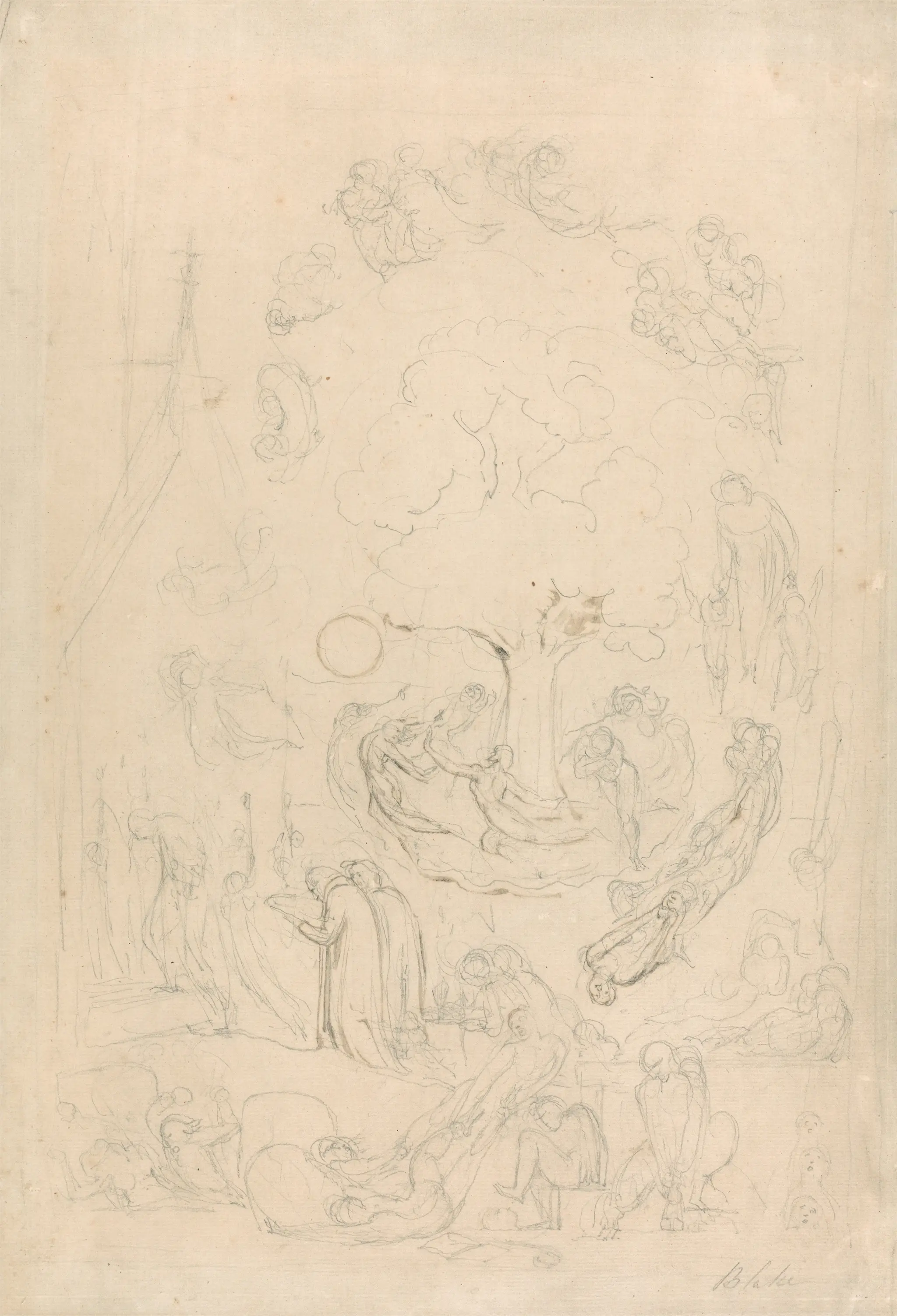 The Gambols of Ghosts According with Their Affections Previous to the Final Judgment by William Blake, 1757–1827