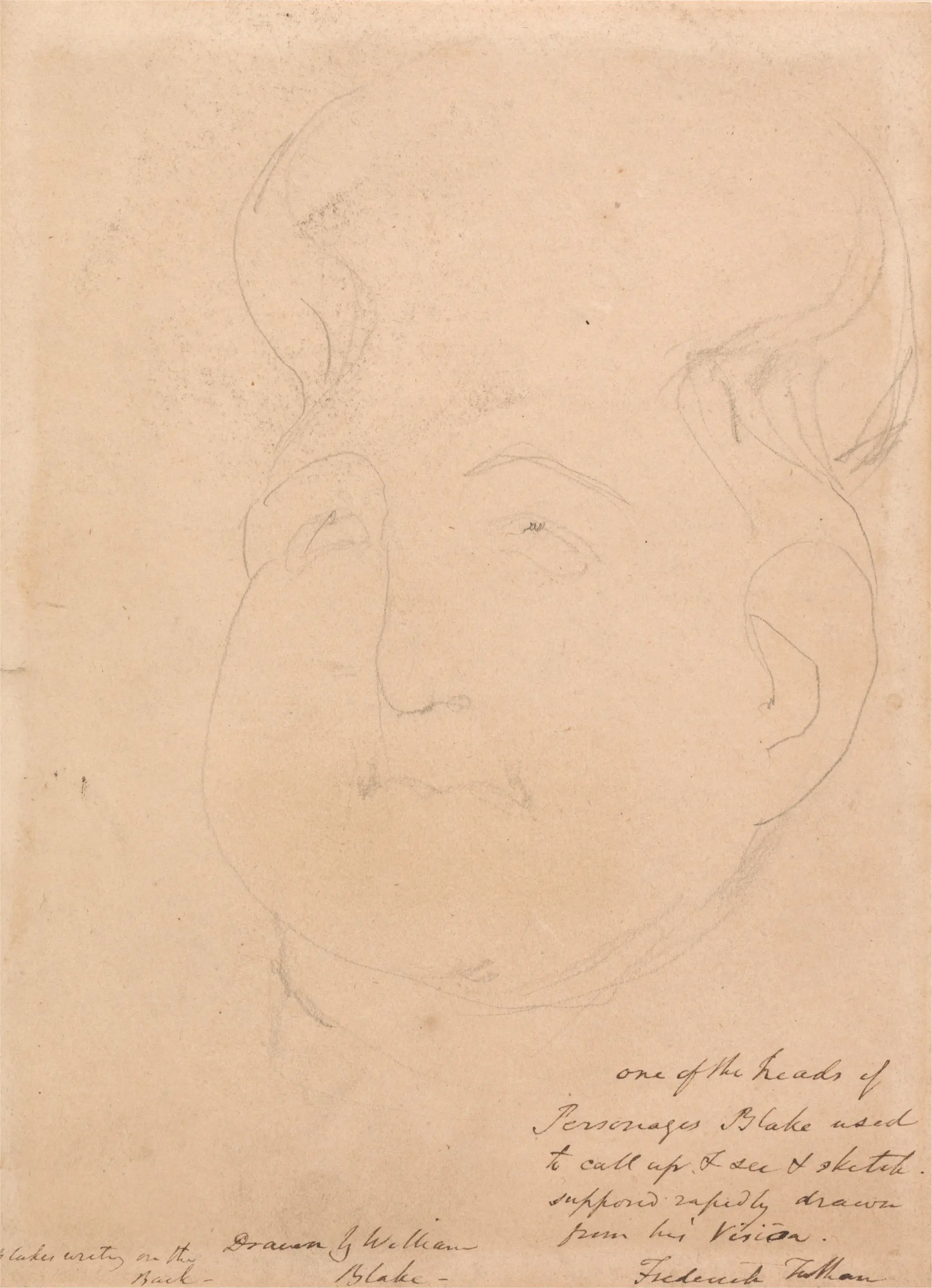A Visionary Head by William Blake, 1757–1827