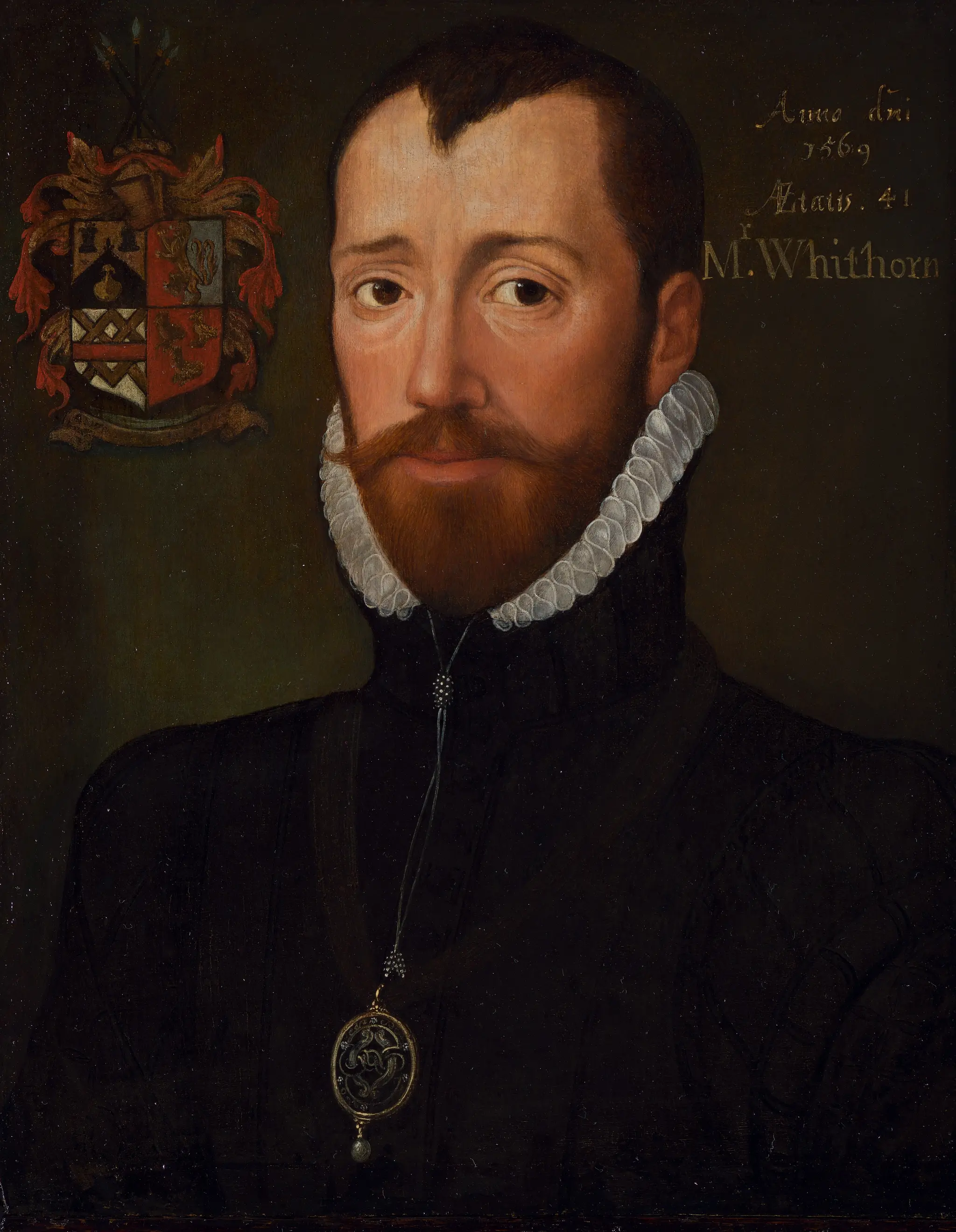 Portrait of Thomas Whythorne, Musician by George Gower, ca. 1538–1596