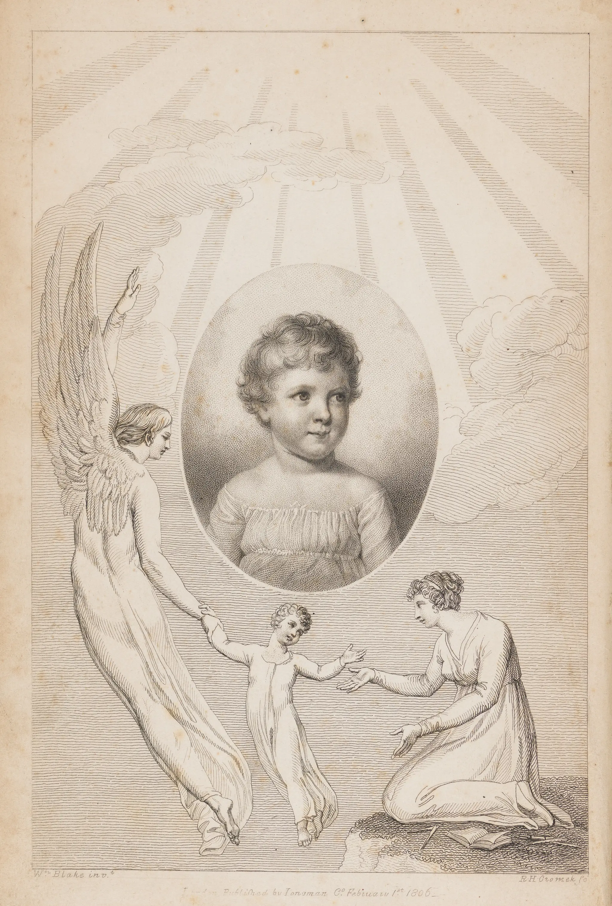 Portrait of Thomas Malkin as a Young Child, Frontispiece by Print made by Robert Hartley Cromek, 1770–1812