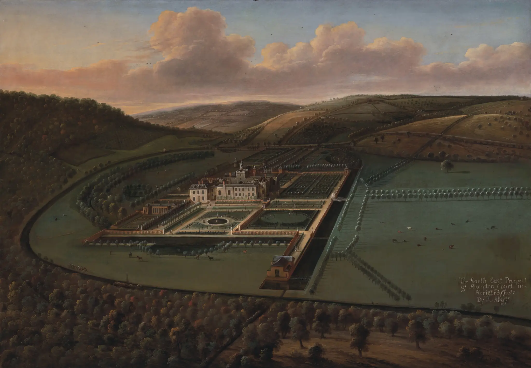 The Southeast Prospect of Hampton Court, Herefordshire by Leonard Knyff, 1650–1721
