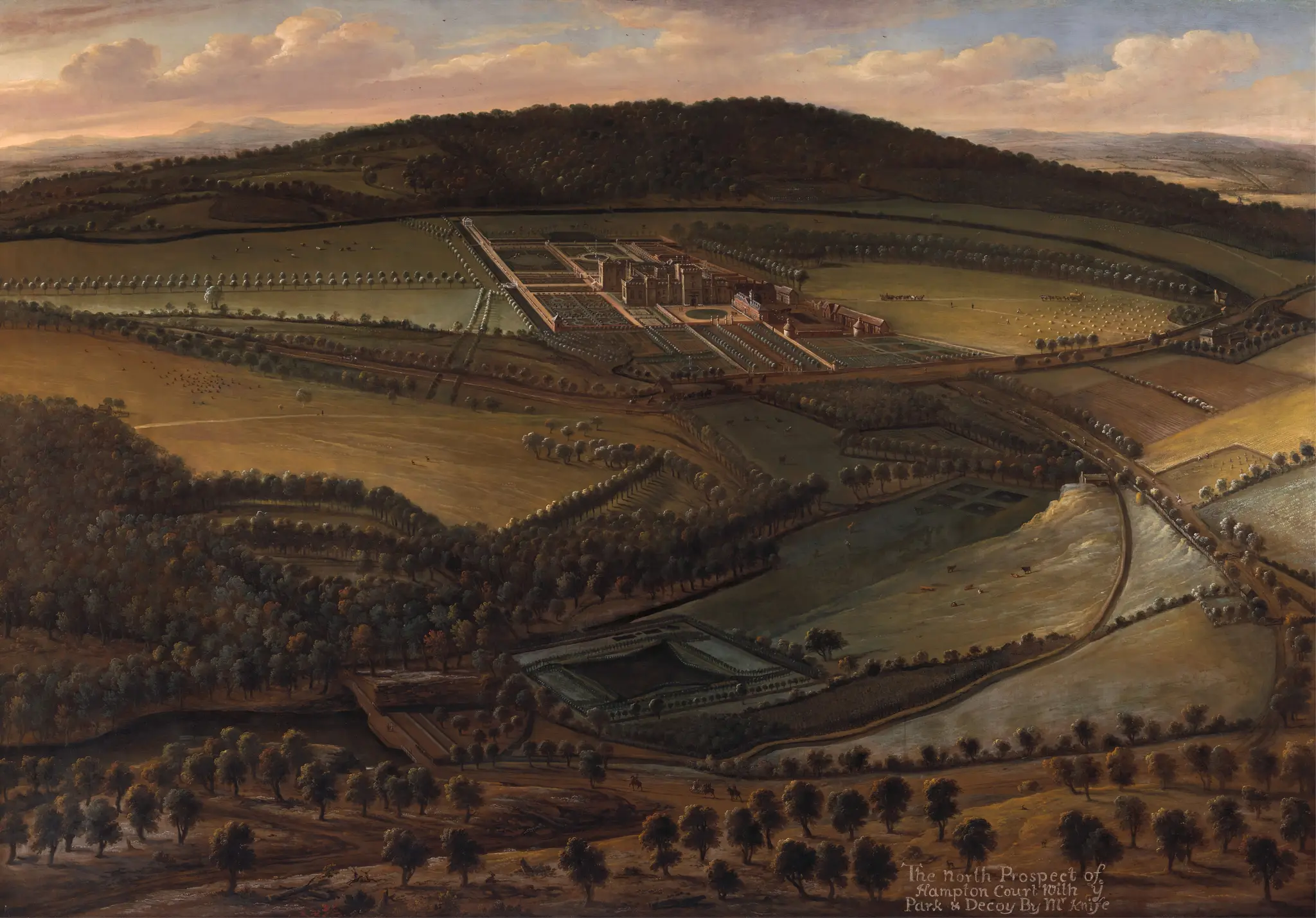 The North Prospect of Hampton Court, Herefordshire by Leonard Knyff, 1650–1721