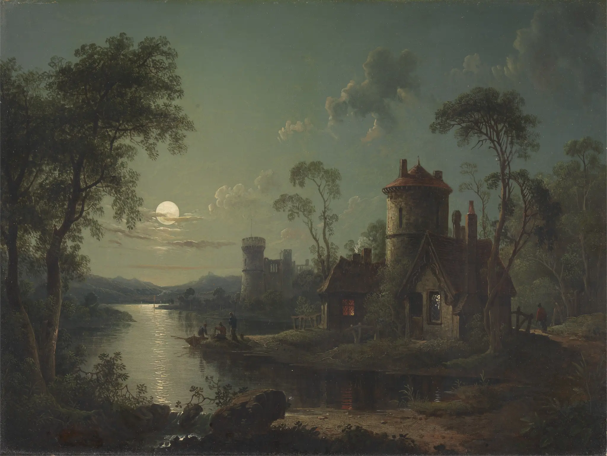 River Scene by Sebastian Pether, 1790–1844