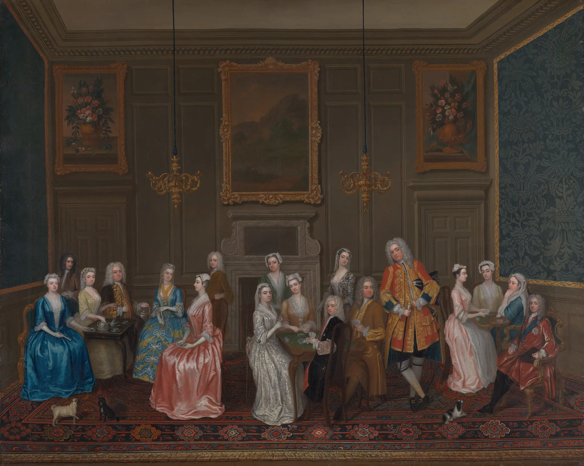Tea Party at Lord Harrington's House, St. James's by Charles Philips, 1708–1747
