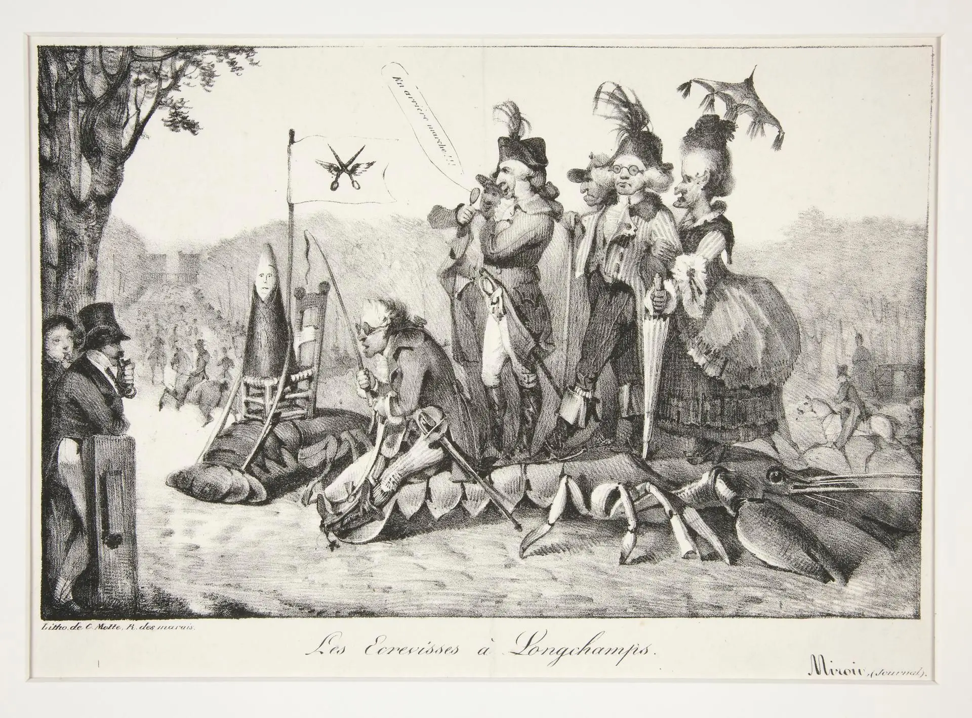 Les Écrevisses à Longchamps (The Crayfish at Longchamps) by Lithographer: Charles Étienne Pierre Motte