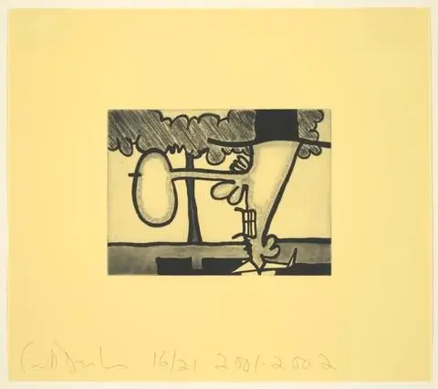 Atmospherics (Hills, Town, Trees, House, Coast, Pond, Storm, Lost) by Artist: Carroll Dunham