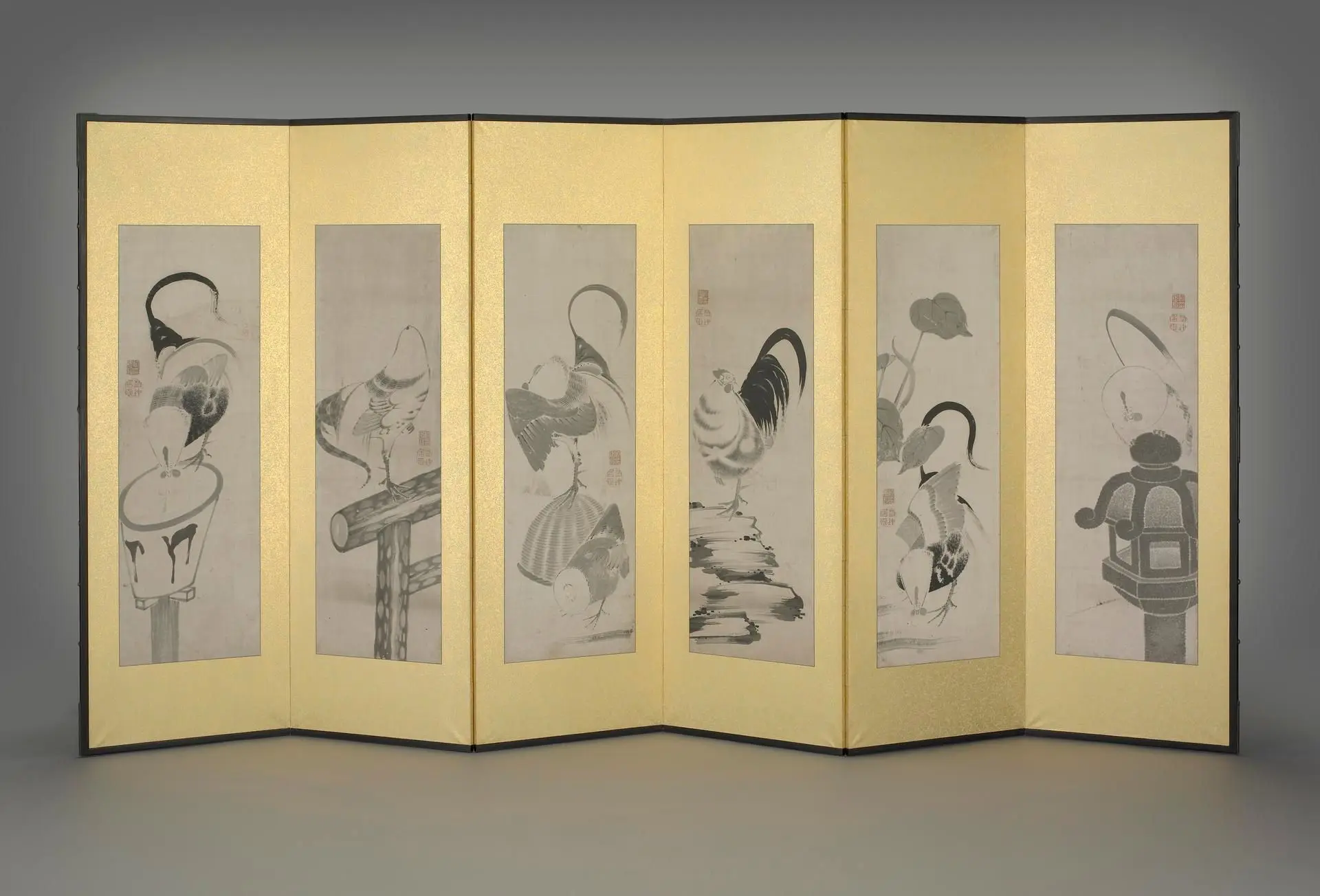 Roosters by Artist: attributed to Itō Jakuchū